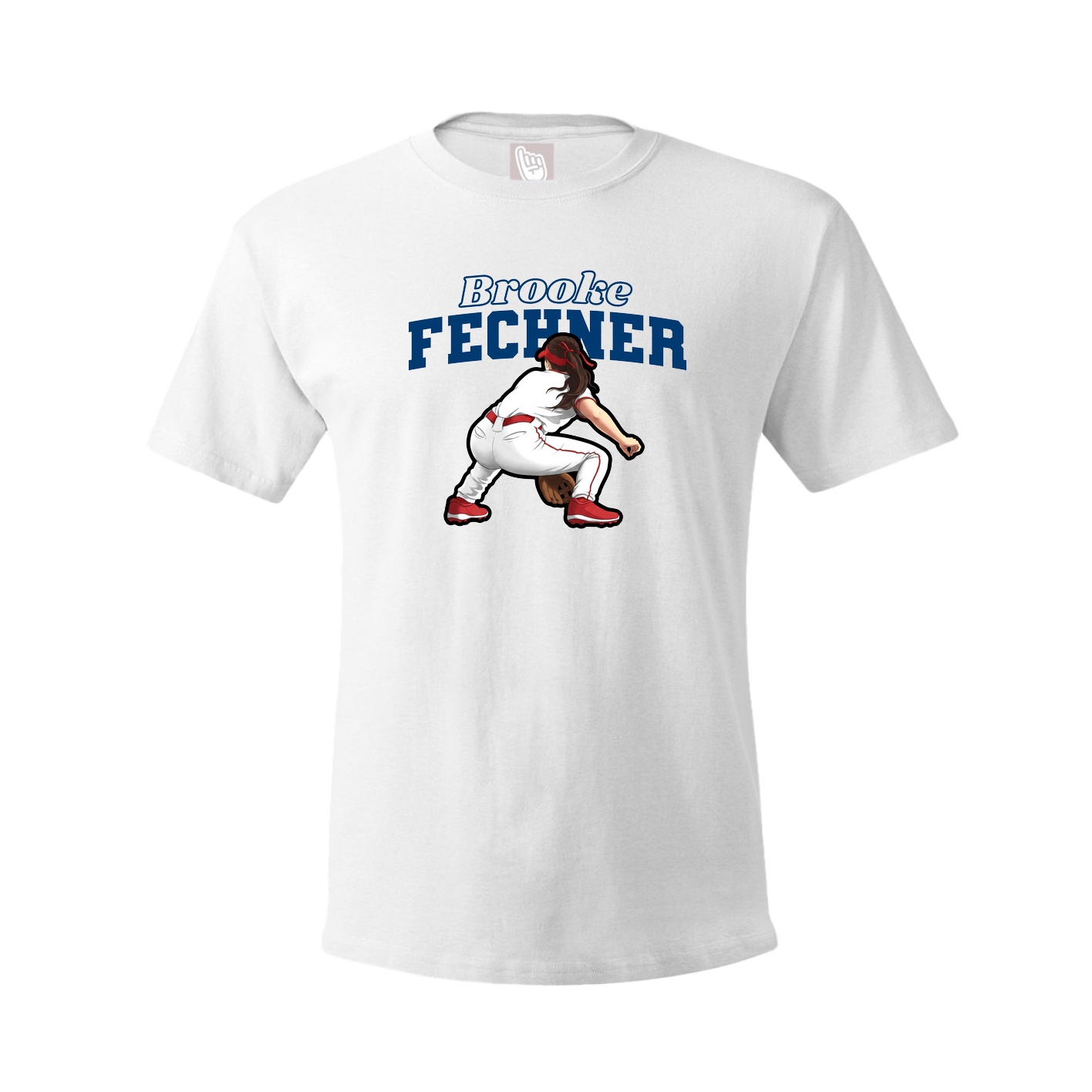 Youth Tee — Name Arch in White