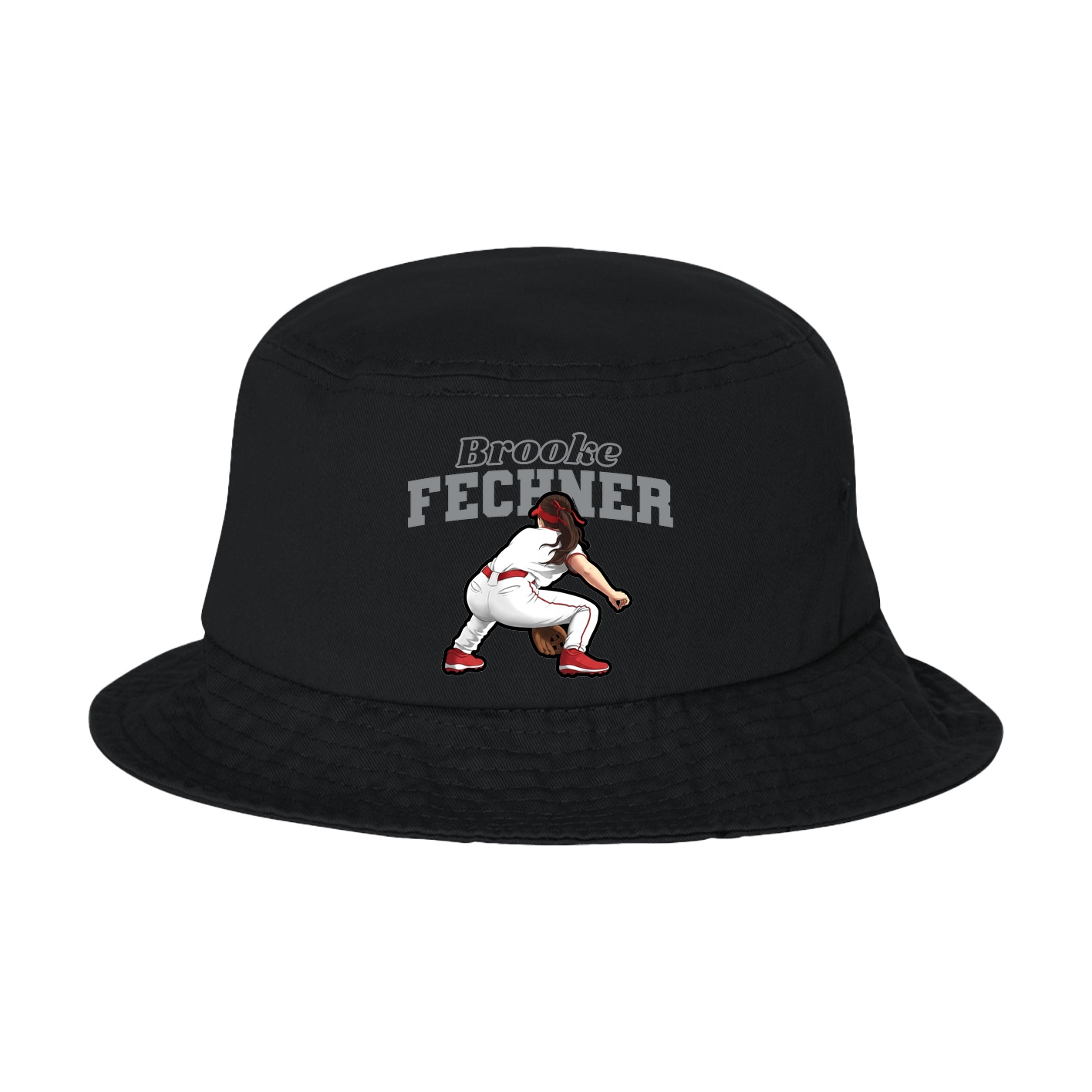 Bucket Cap — Name Arch in Black