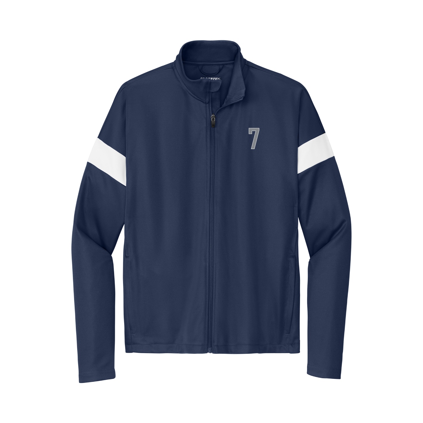 Team Travel Full-Zip Jacket — Front Shirsy in Navy/White
