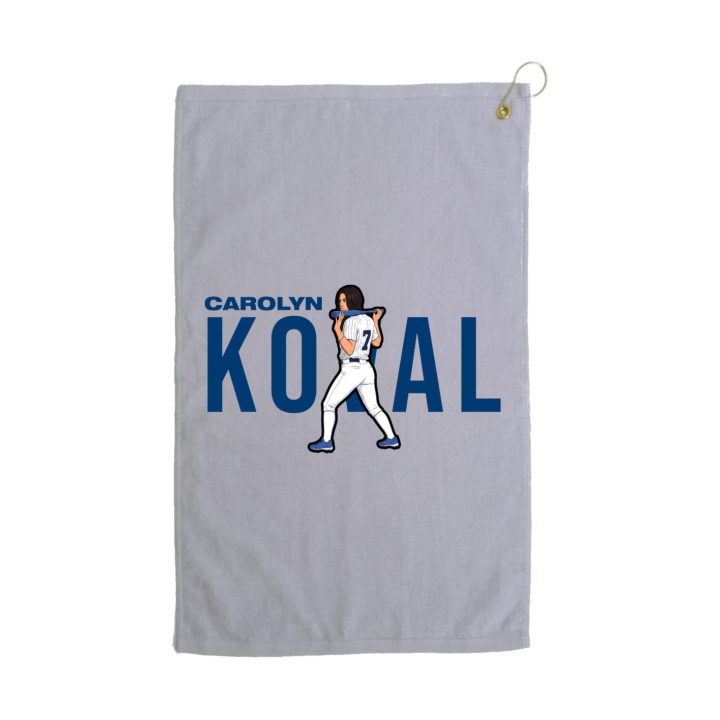Golf Towel — Player Name in Grey