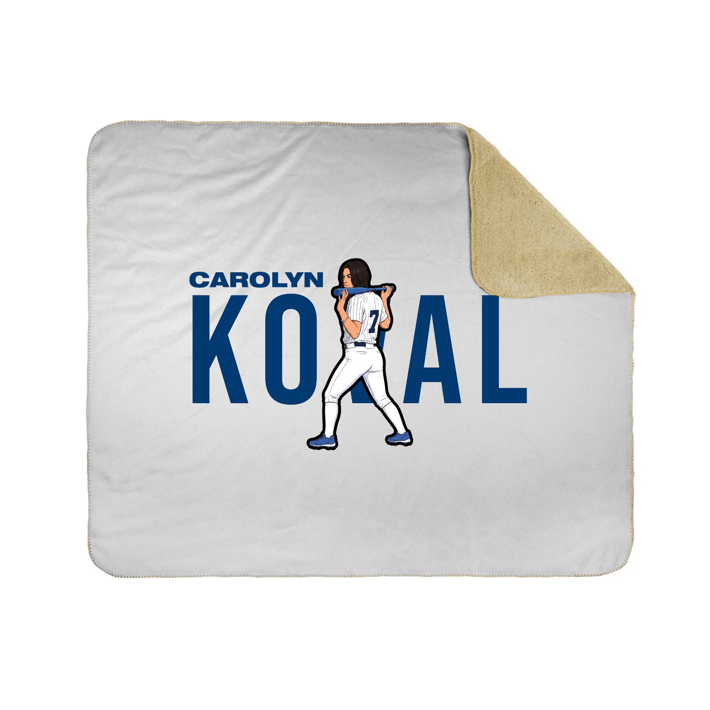 Throw Blanket — Player Name in White