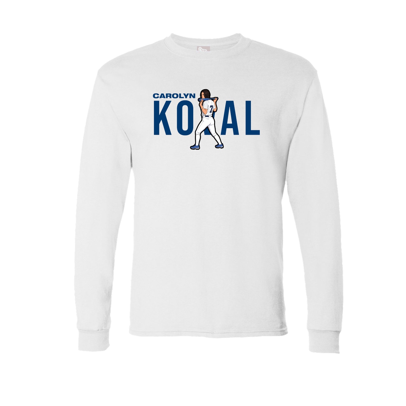 Long Sleeve Tee — Player Name in White