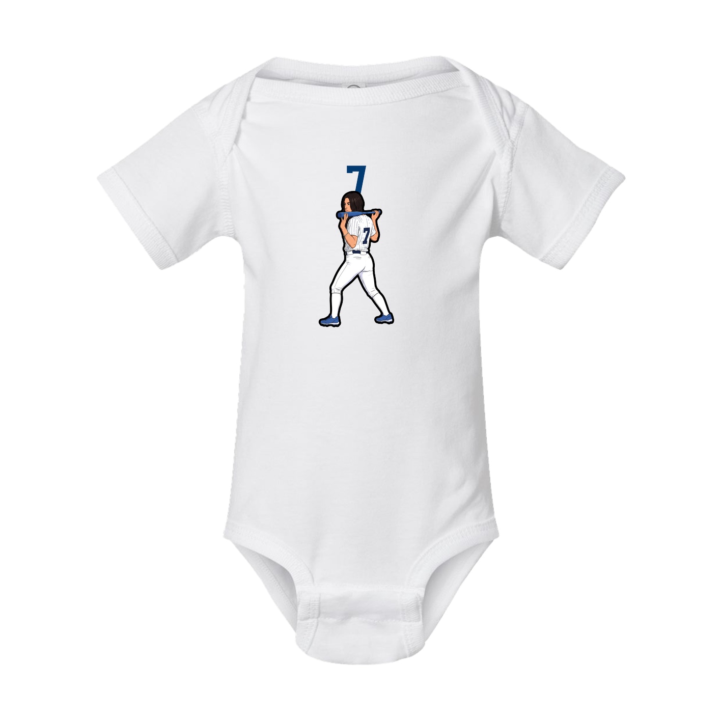 Baby Onesie — Number Top in White