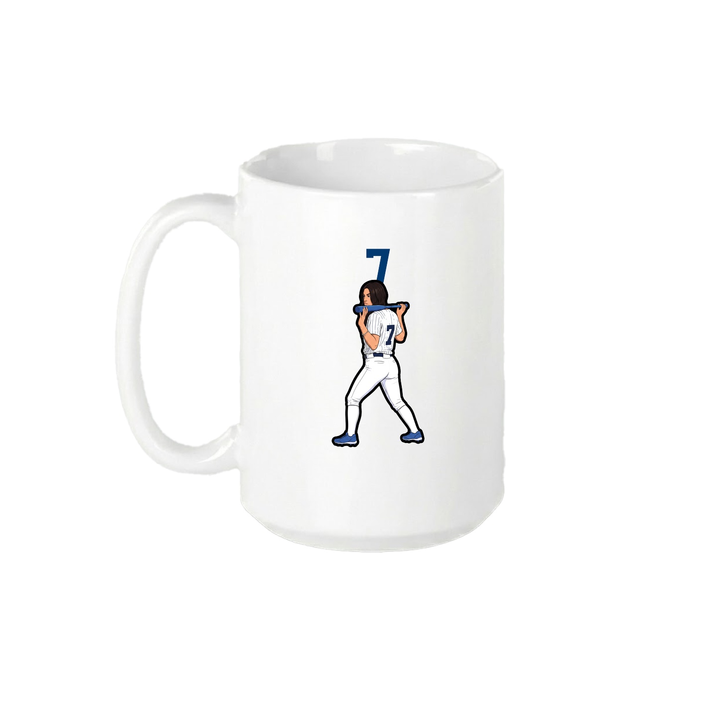 15oz Coffee Mug — Number Top in White