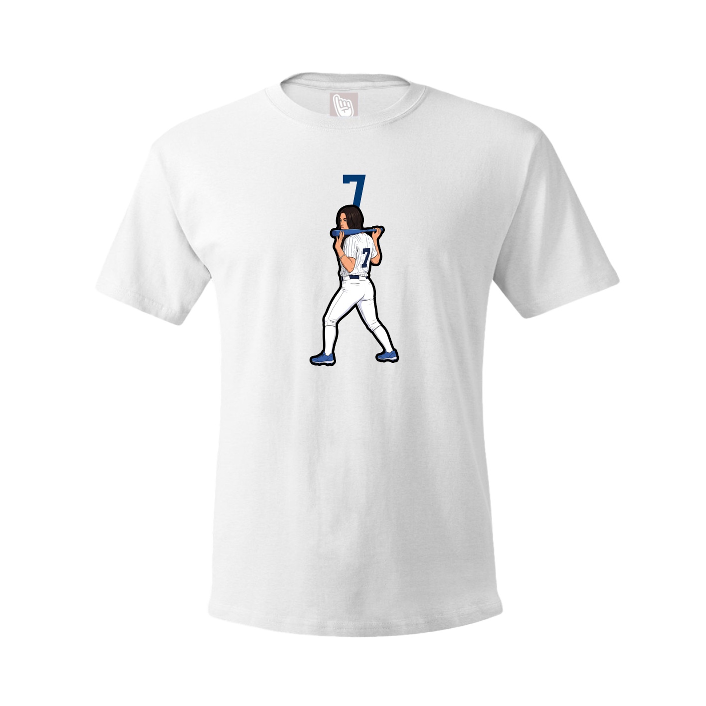 Youth Tee — Number Top in White