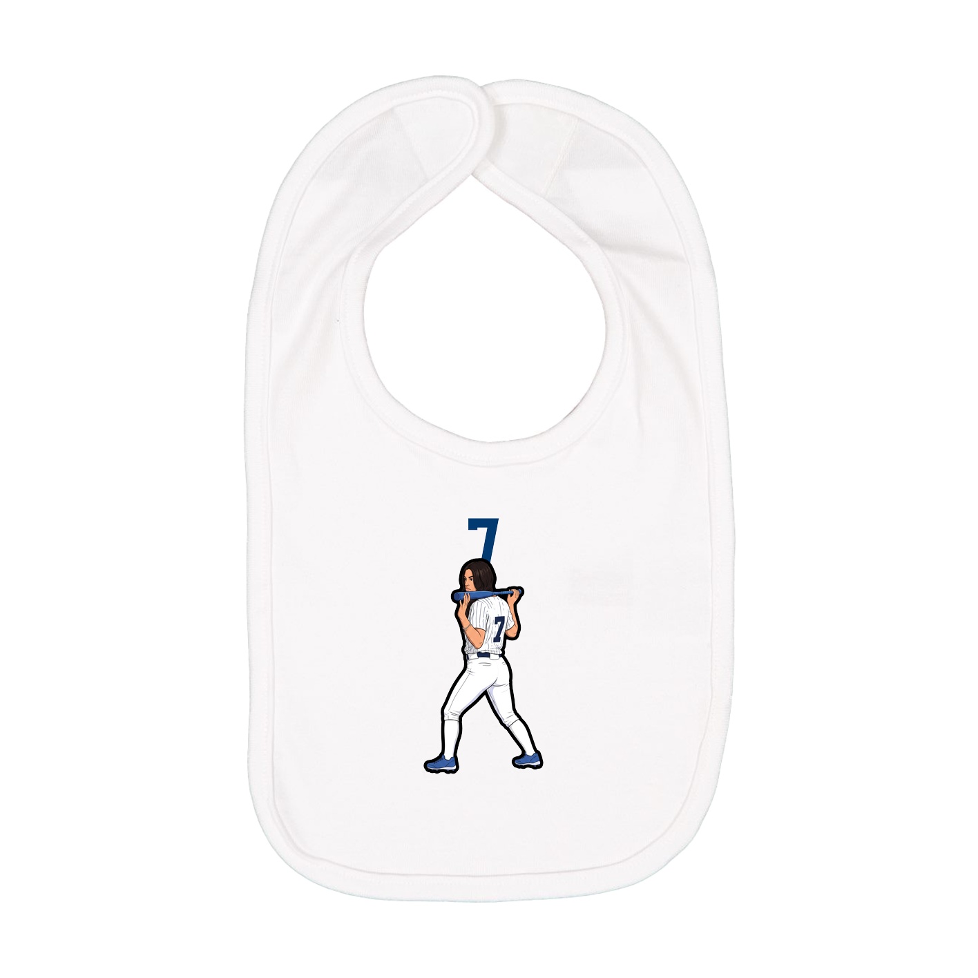 Infant Bib — Number Top in White
