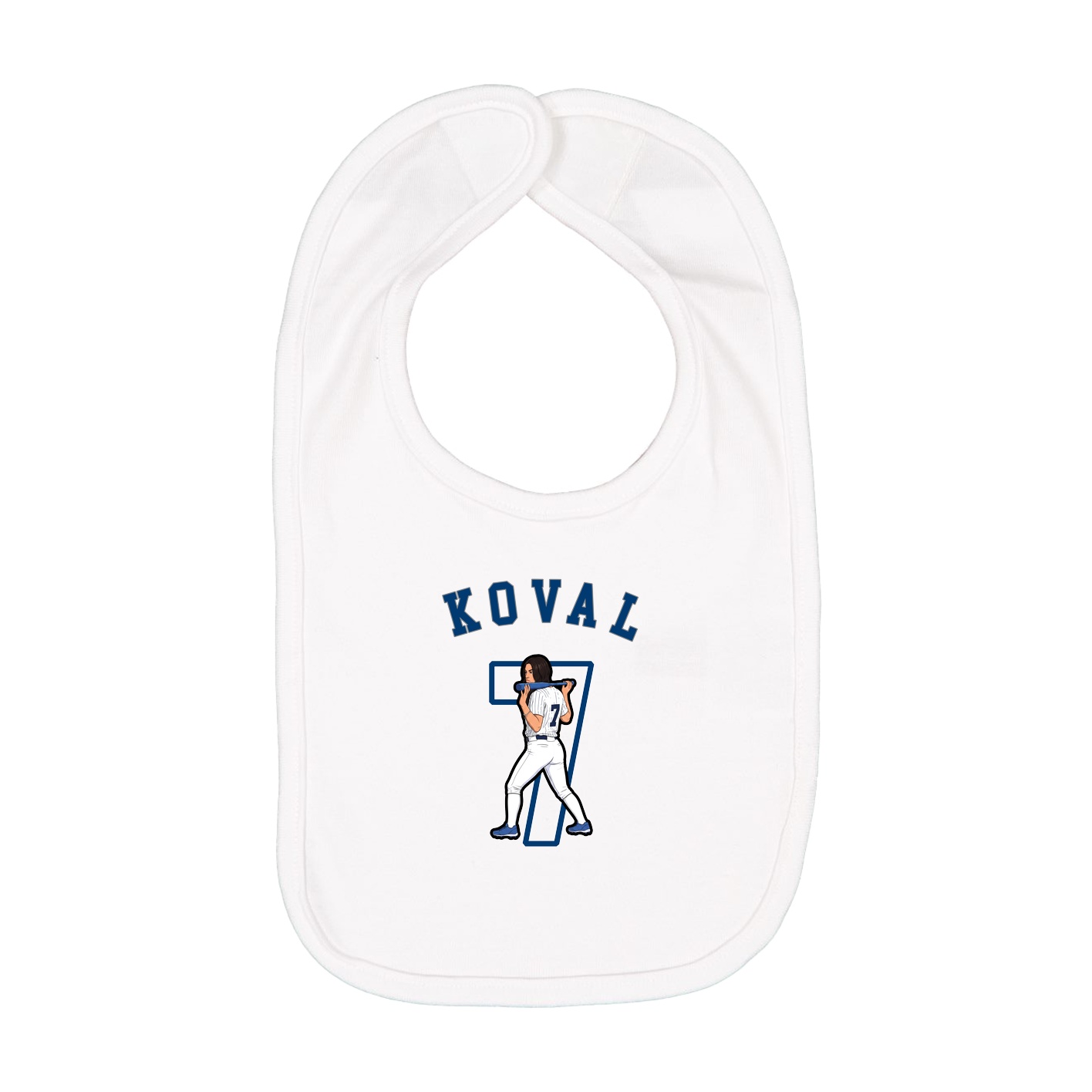Infant Bib — Shirsey Arch in White