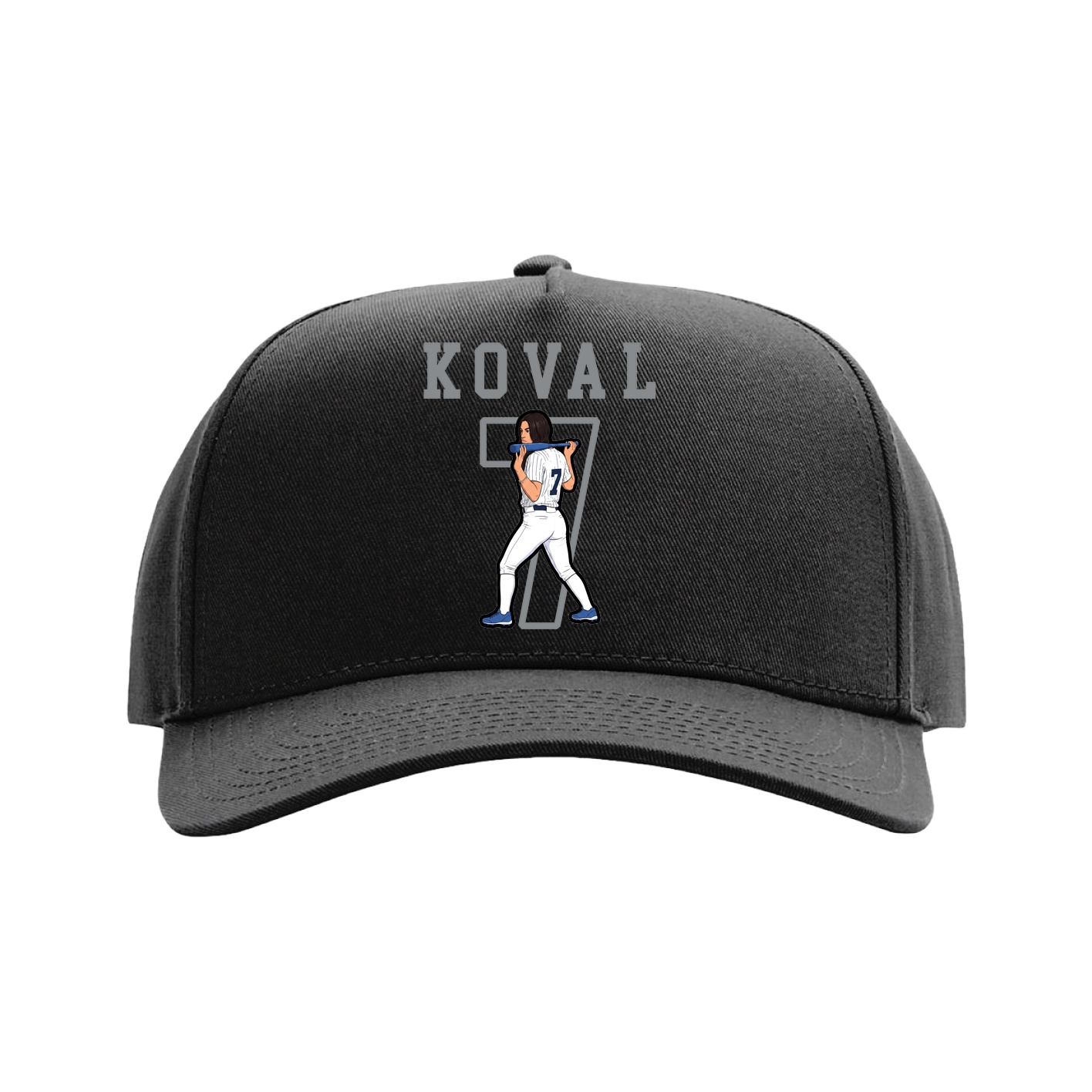 Full Fabric Five-Panel Champ Cap — Shirsey in Black