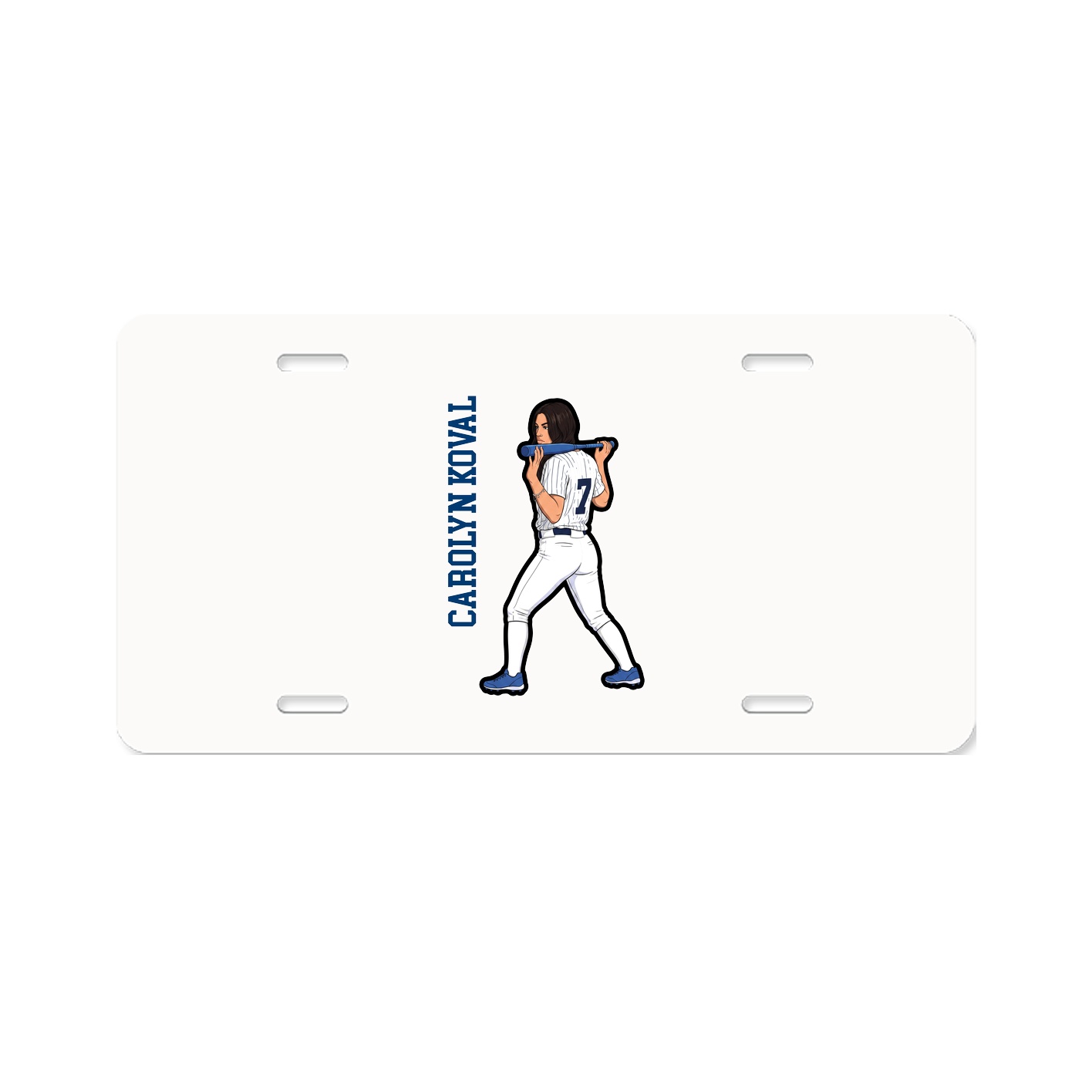 License Plate — Name Vertical in Classic