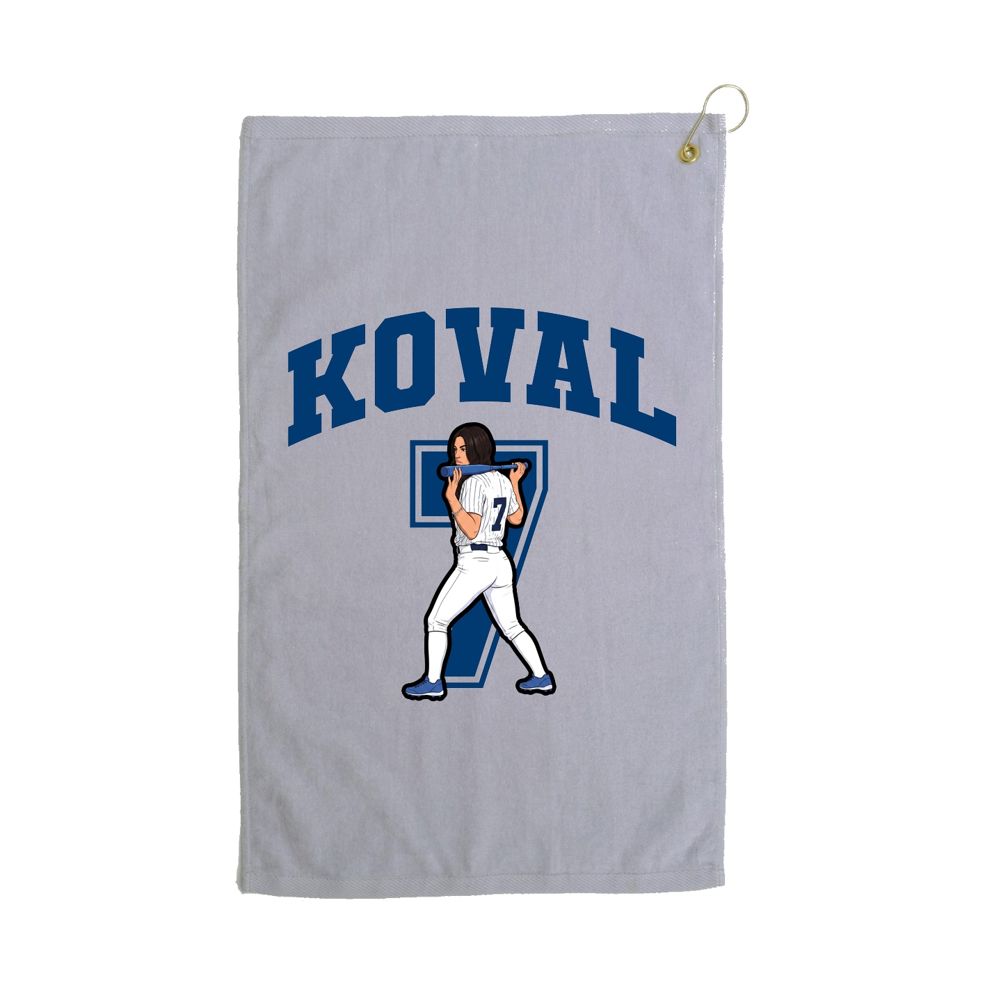 Golf Towel — Number in Grey