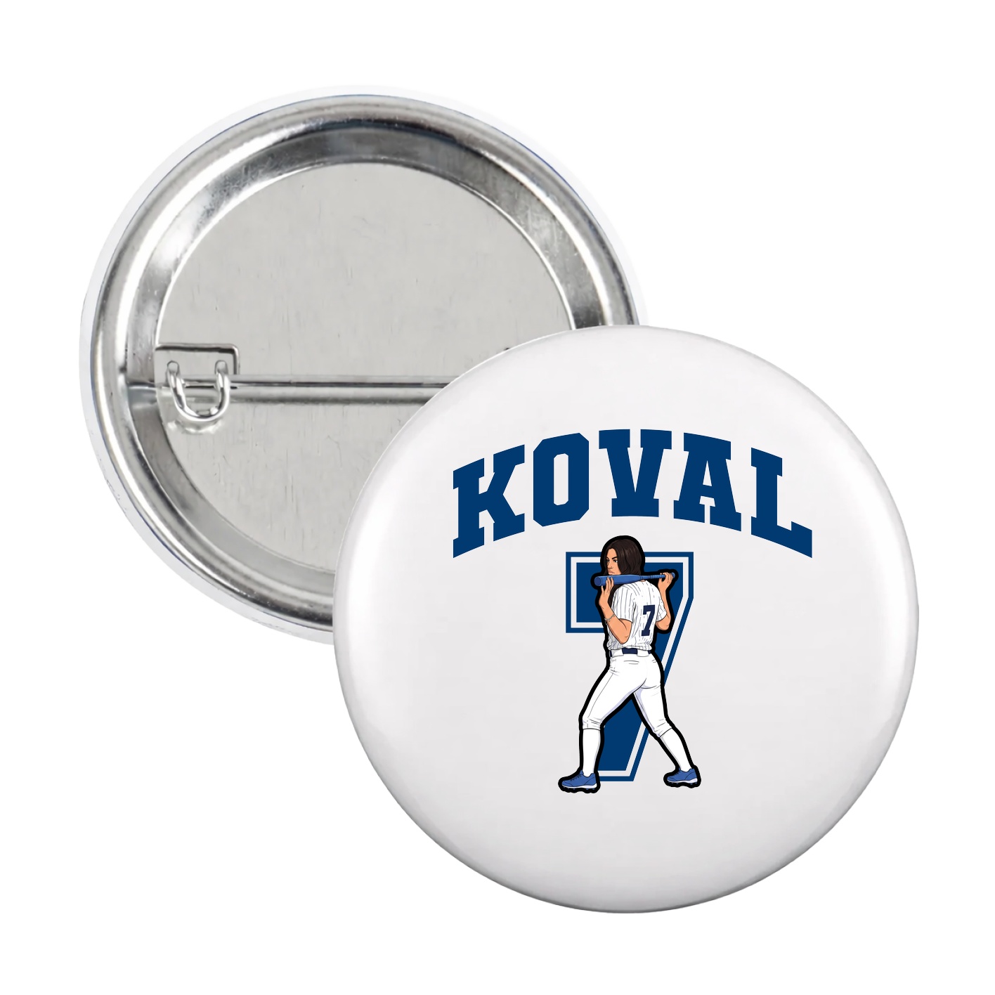 Game Day Button — Number in White
