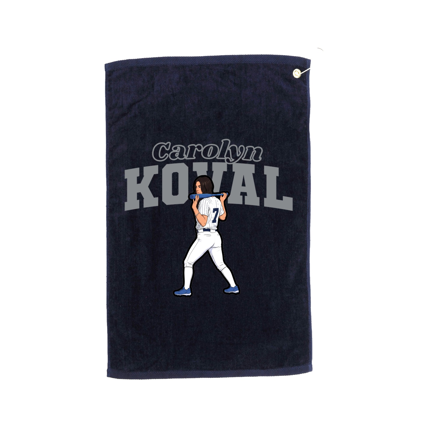 Golf Towel — Name Arch in Navy