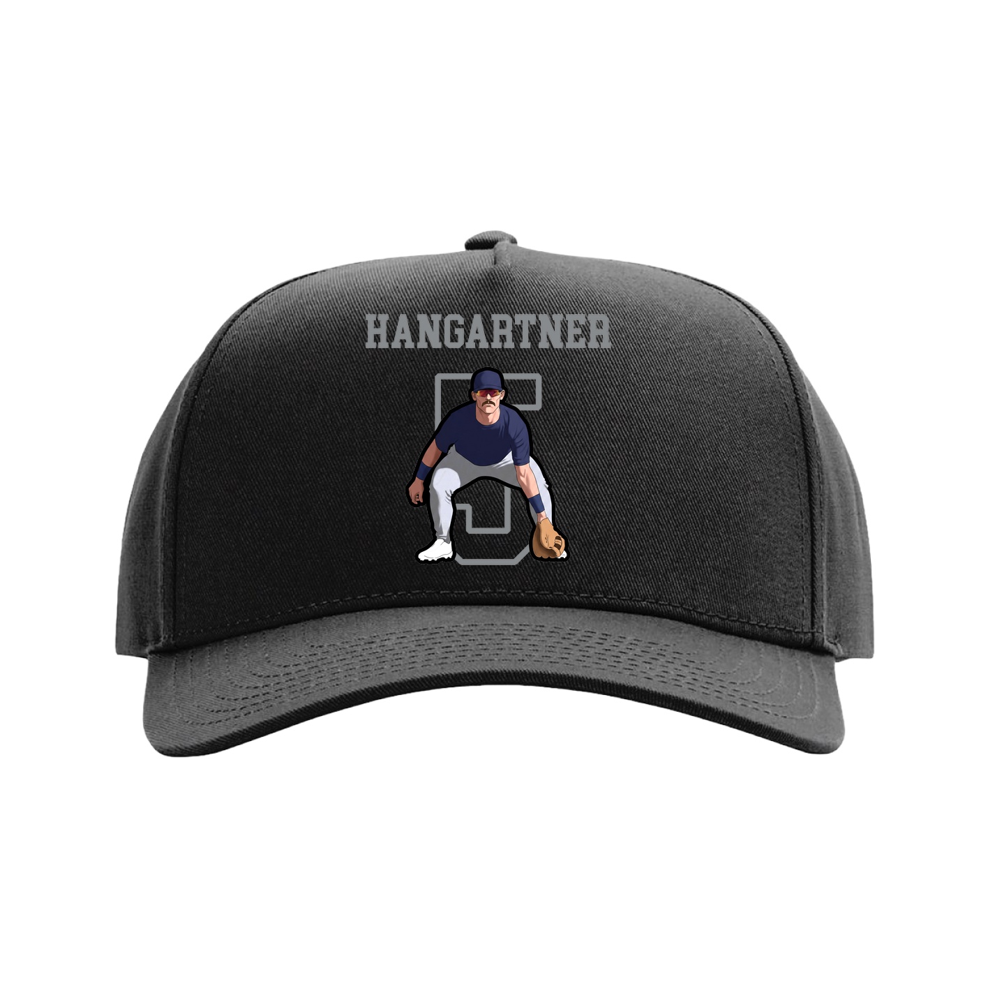 Full Fabric Five-Panel Champ Cap — Shirsey in Black