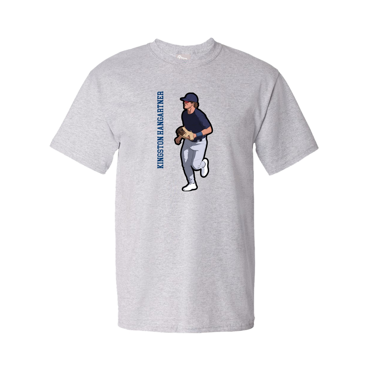 Tee — Name Vertical in Grey