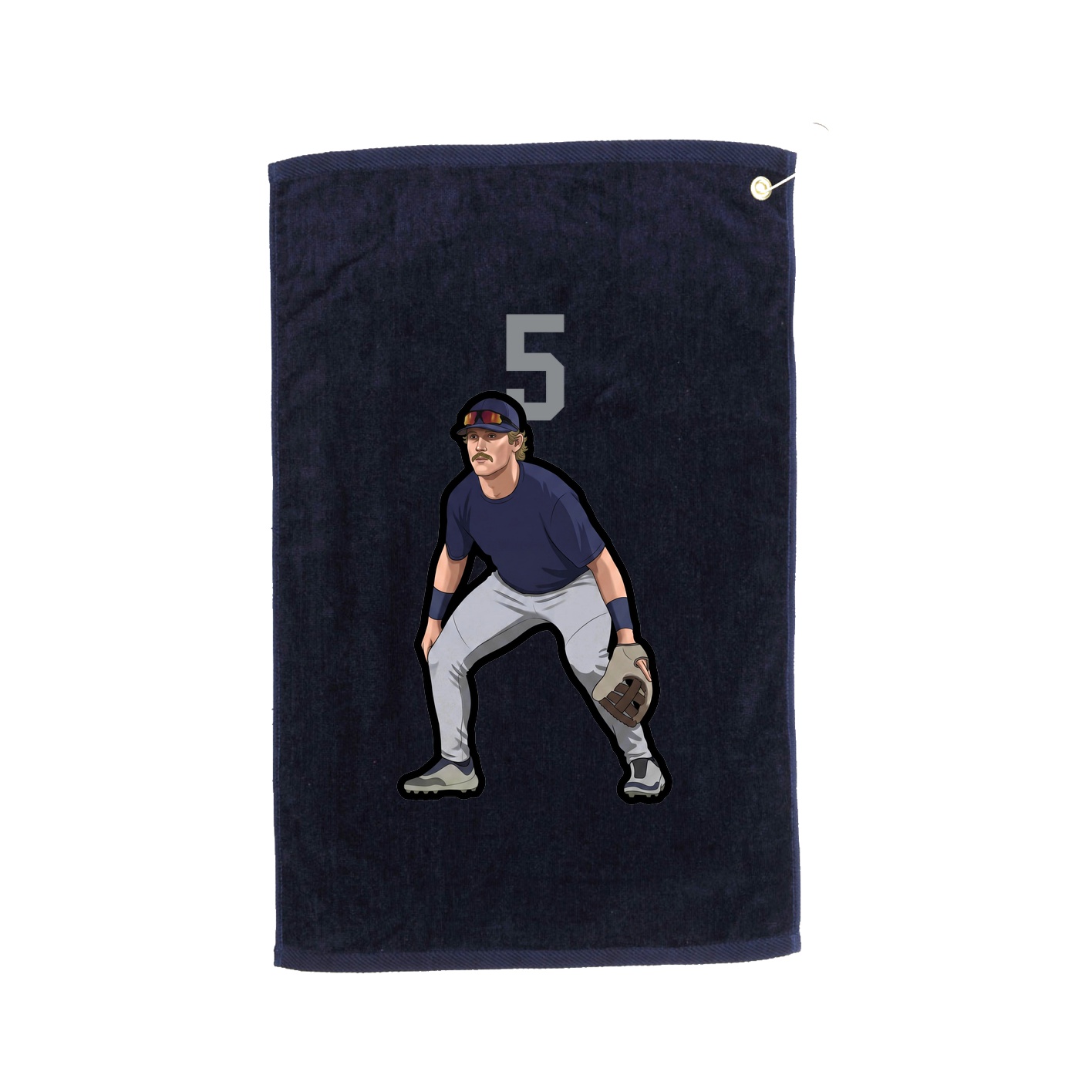 Golf Towel — Number Top in Navy