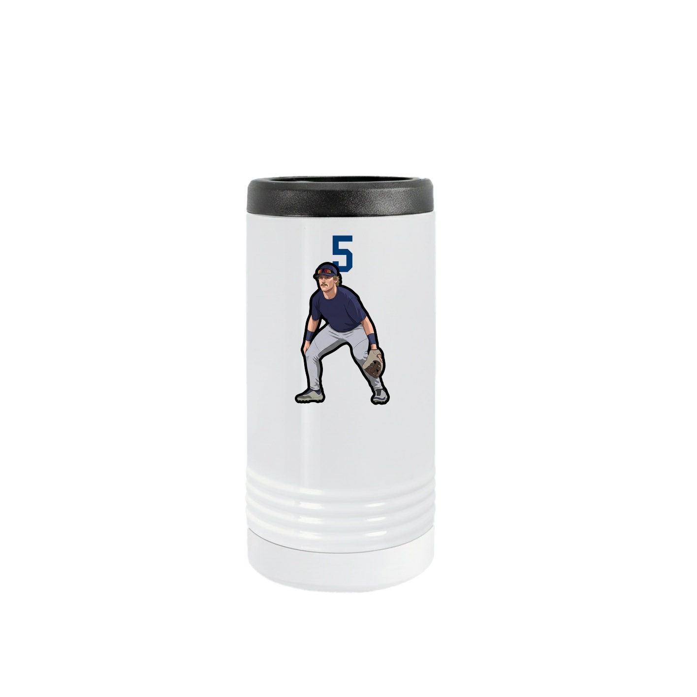 Slim Beverage Holder — Number Top in White