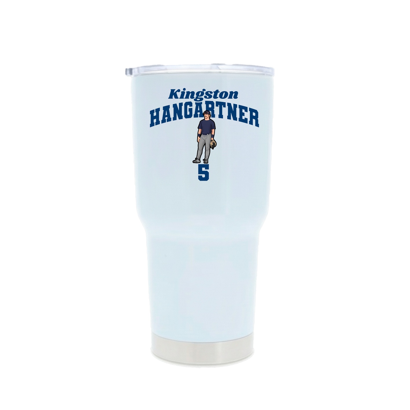 30oz Stainless Steel Tumbler — Signature Arch in White
