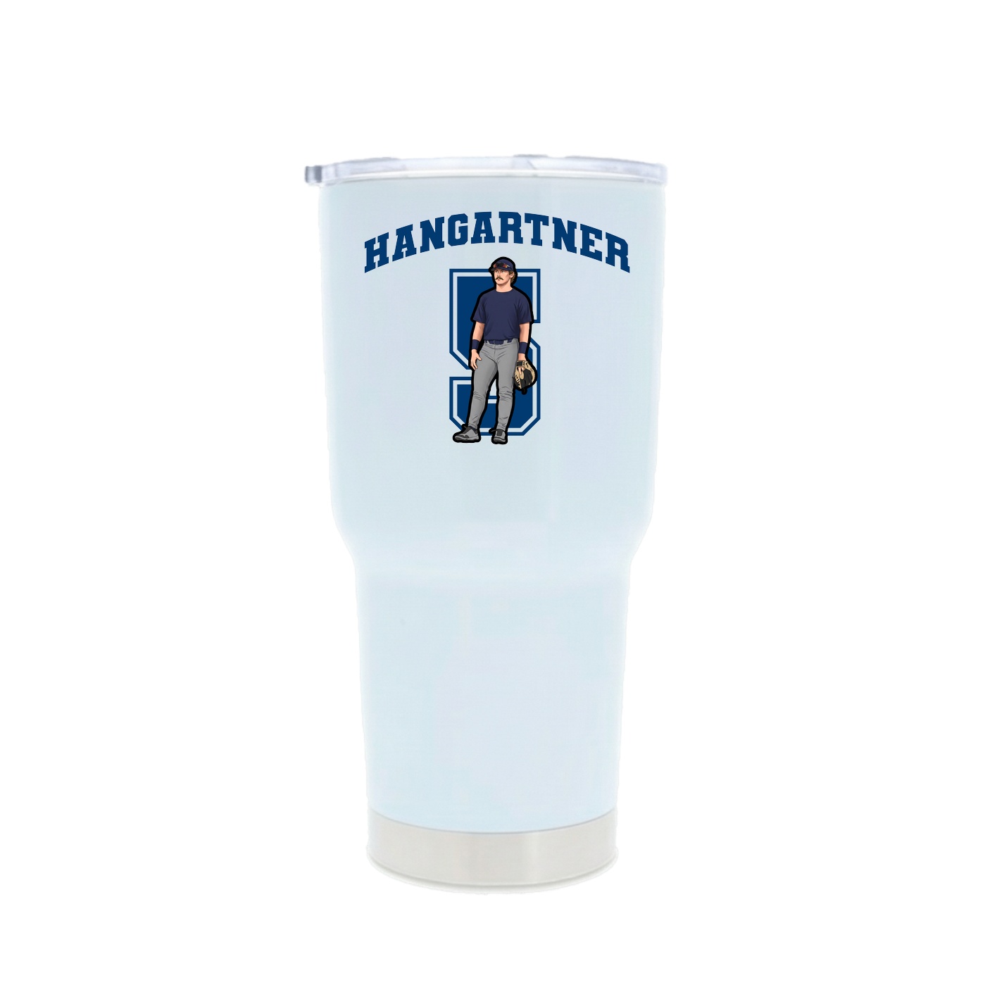 30oz Stainless Steel Tumbler — Number in White