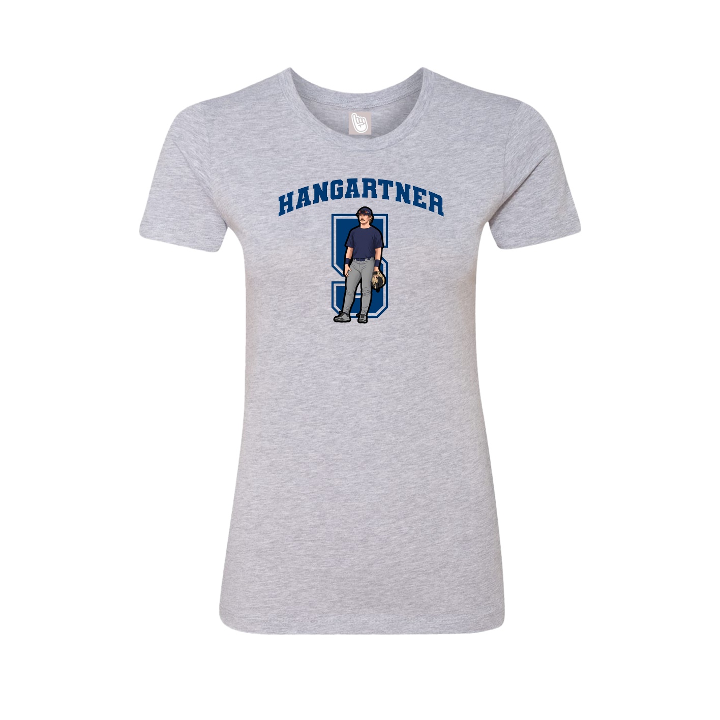Fitted Women's Tee — Number in Grey