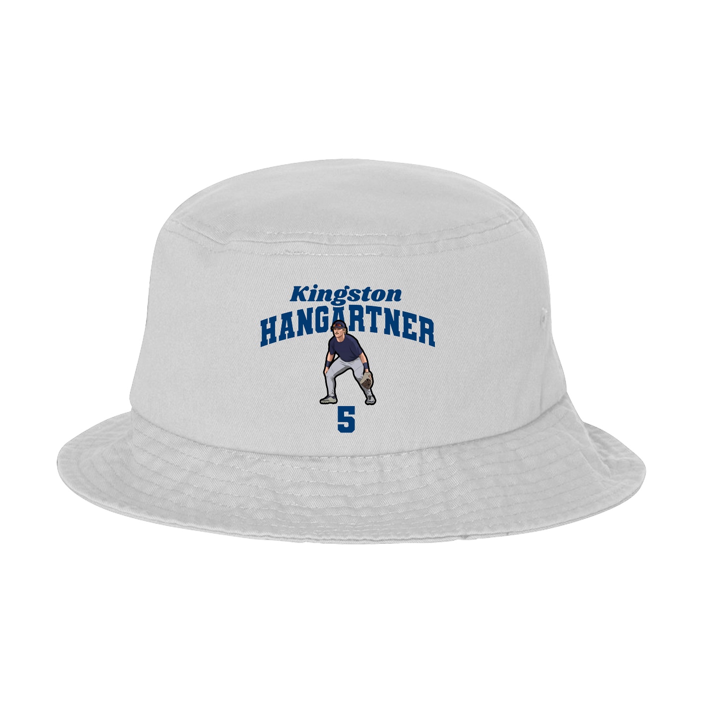 Bucket Cap — Signature Arch in White
