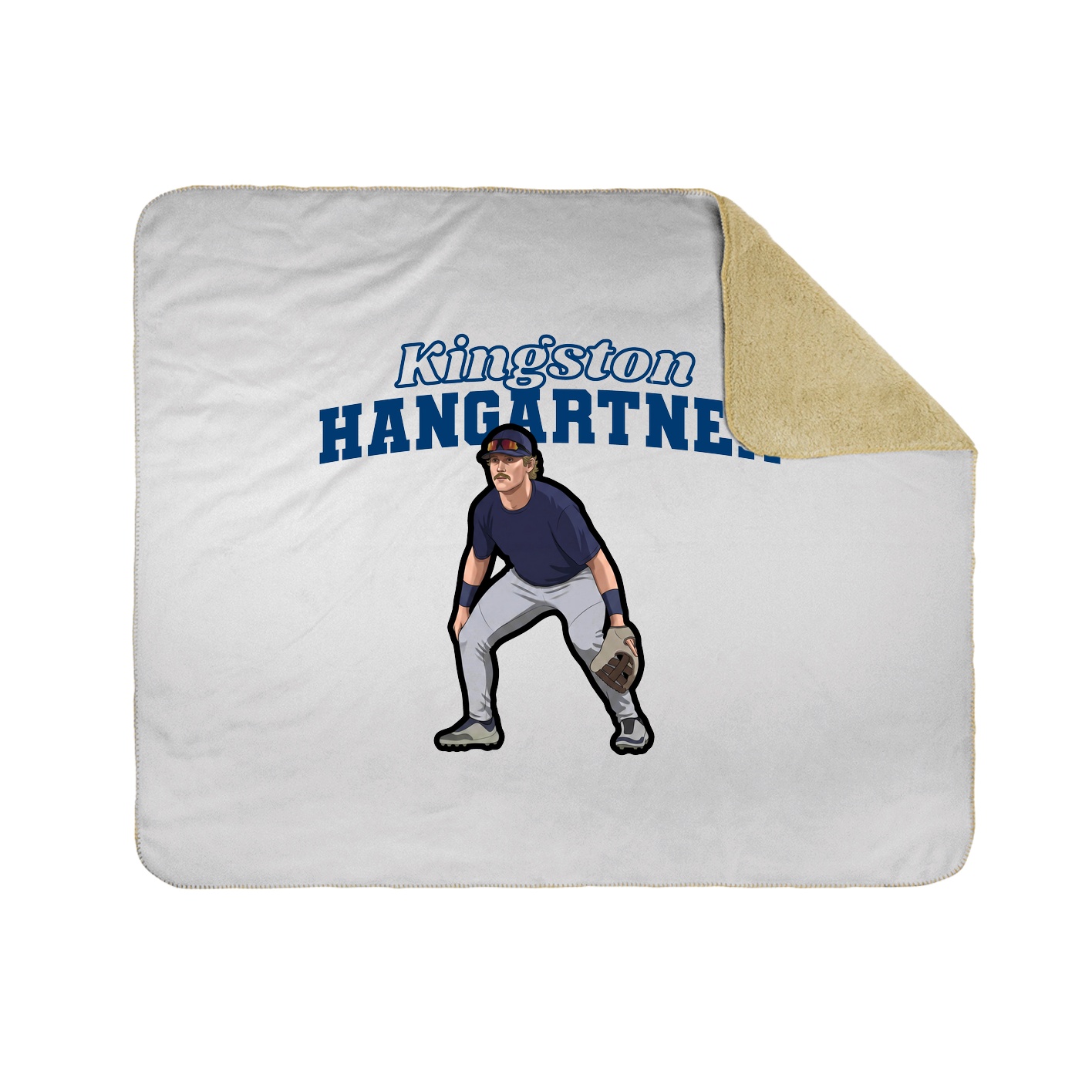 Throw Blanket — Name Arch in White