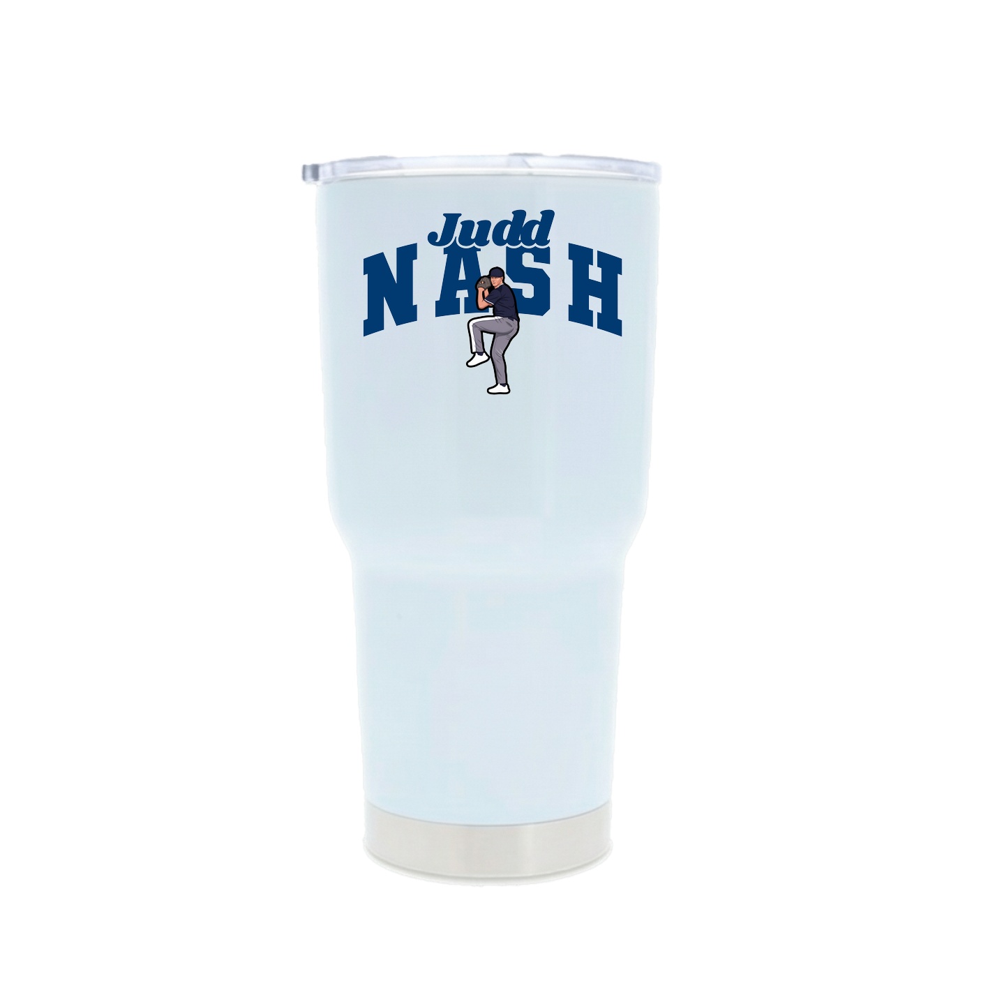 30oz Stainless Steel Tumbler — Signature Arch in White