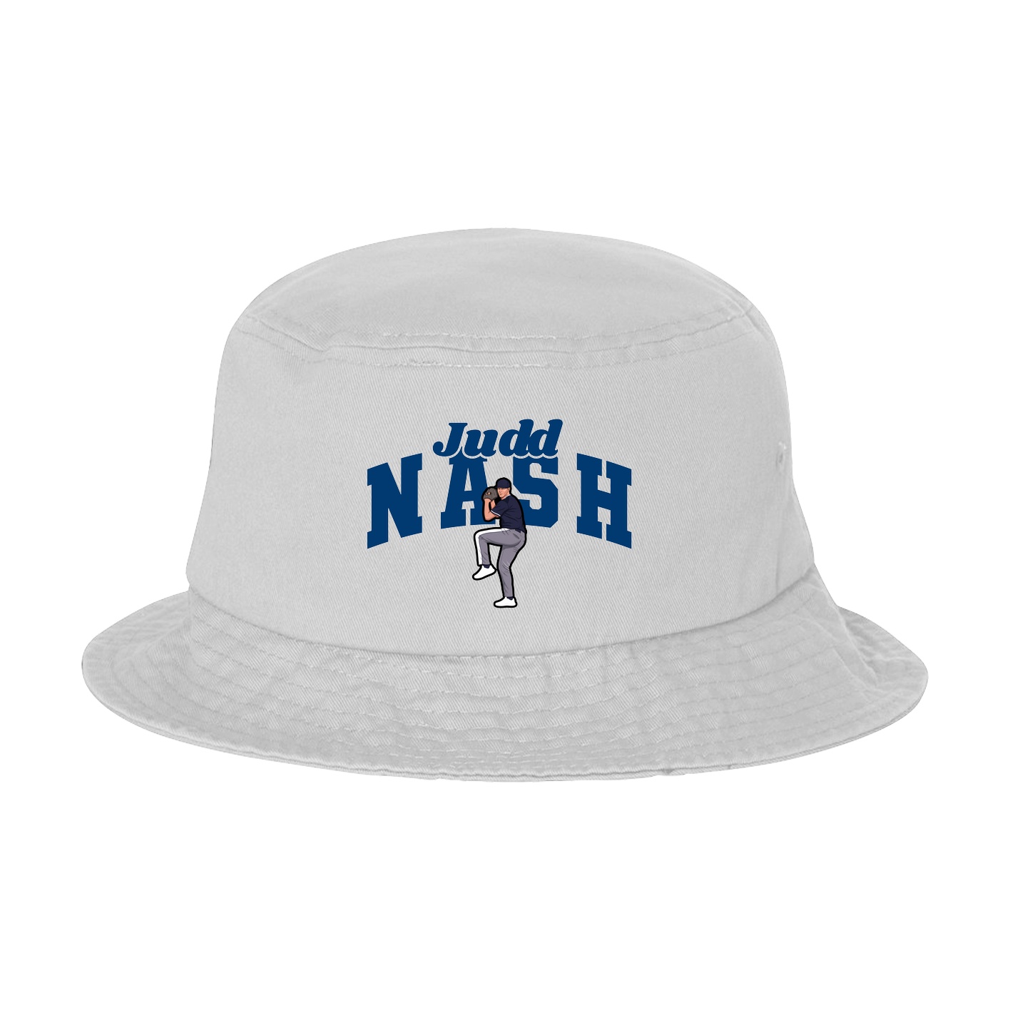 Bucket Cap — Signature Arch in White