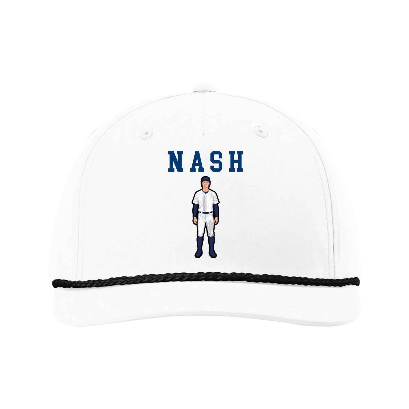 Five-Panel Classic Rope Cap — Shirsey in White