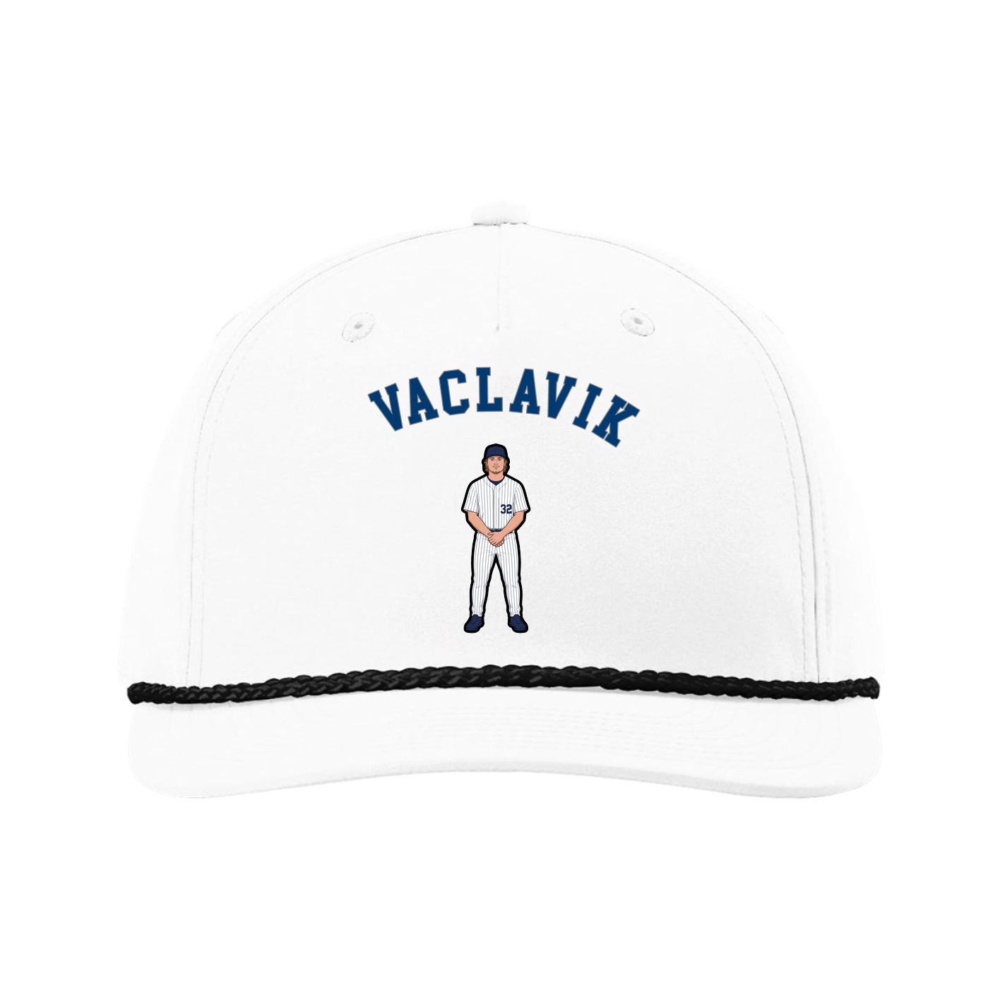 Five-Panel Classic Rope Cap — Shirsey Arch in White
