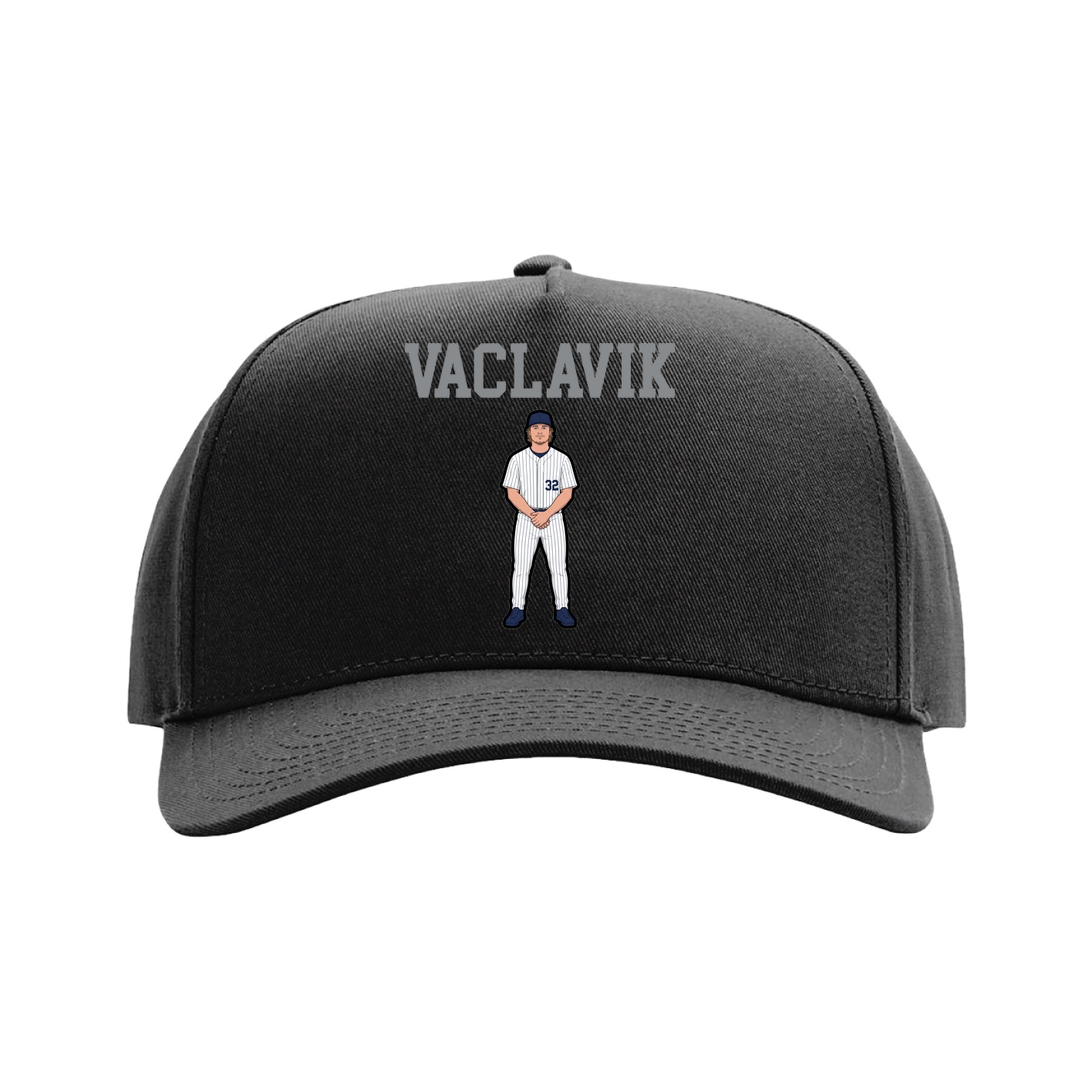 Full Fabric Five-Panel Champ Cap — Shirsey in Black