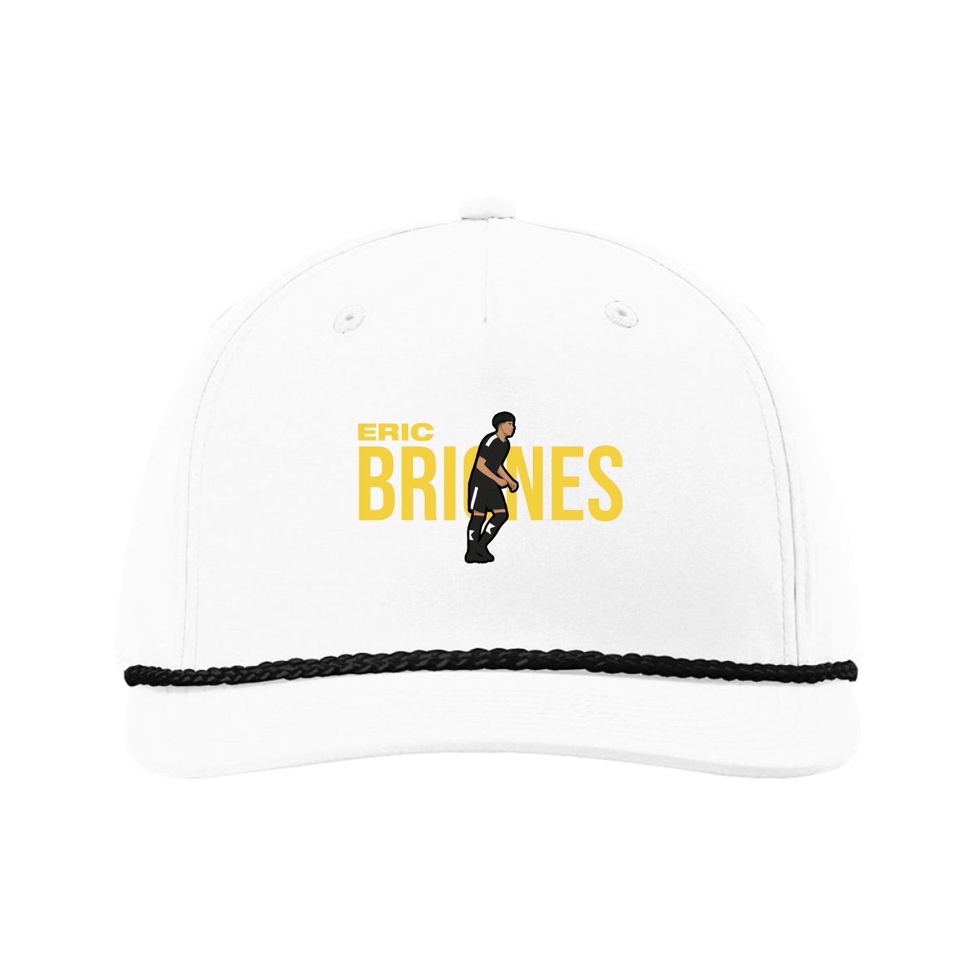 Five-Panel Classic Rope Cap — Player Name in White