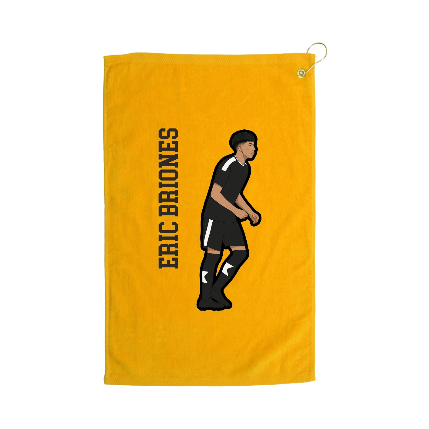 Golf Towel — Name Vertical in Gold