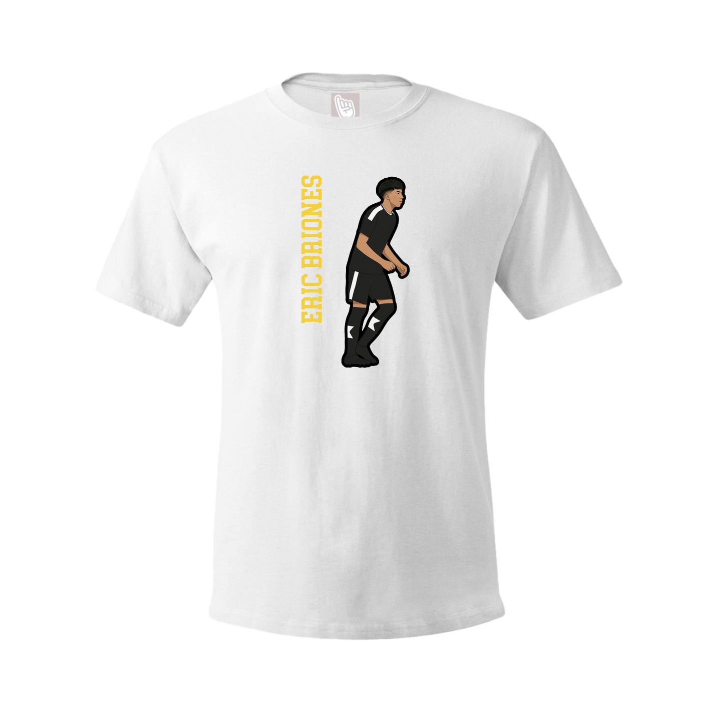 Tee — Name Vertical in White