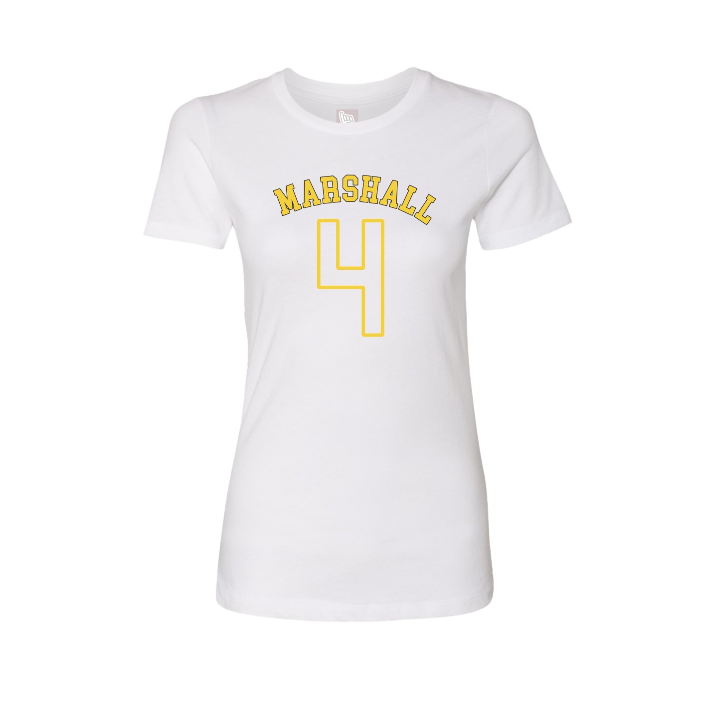 Fitted Women's Tee — Shirsey Arch in White