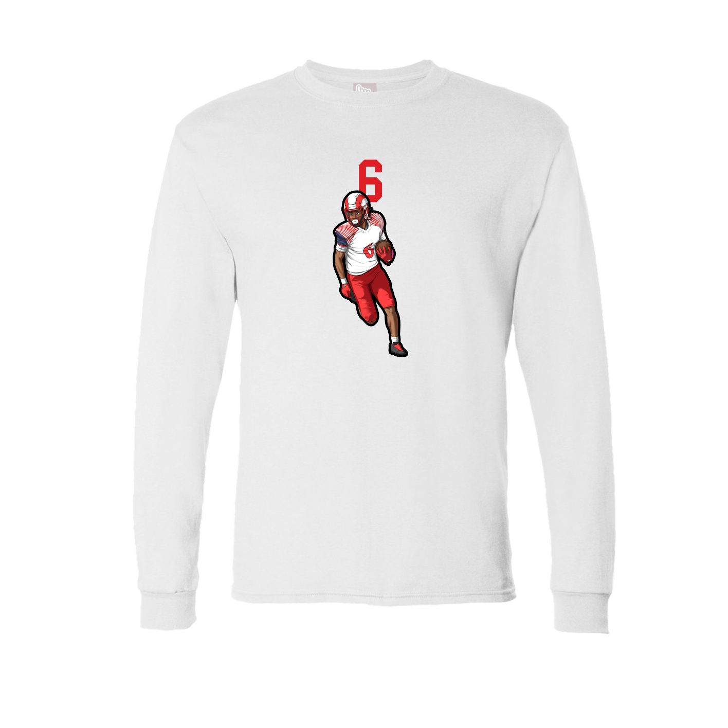 Long Sleeve Tee — Number Top in White