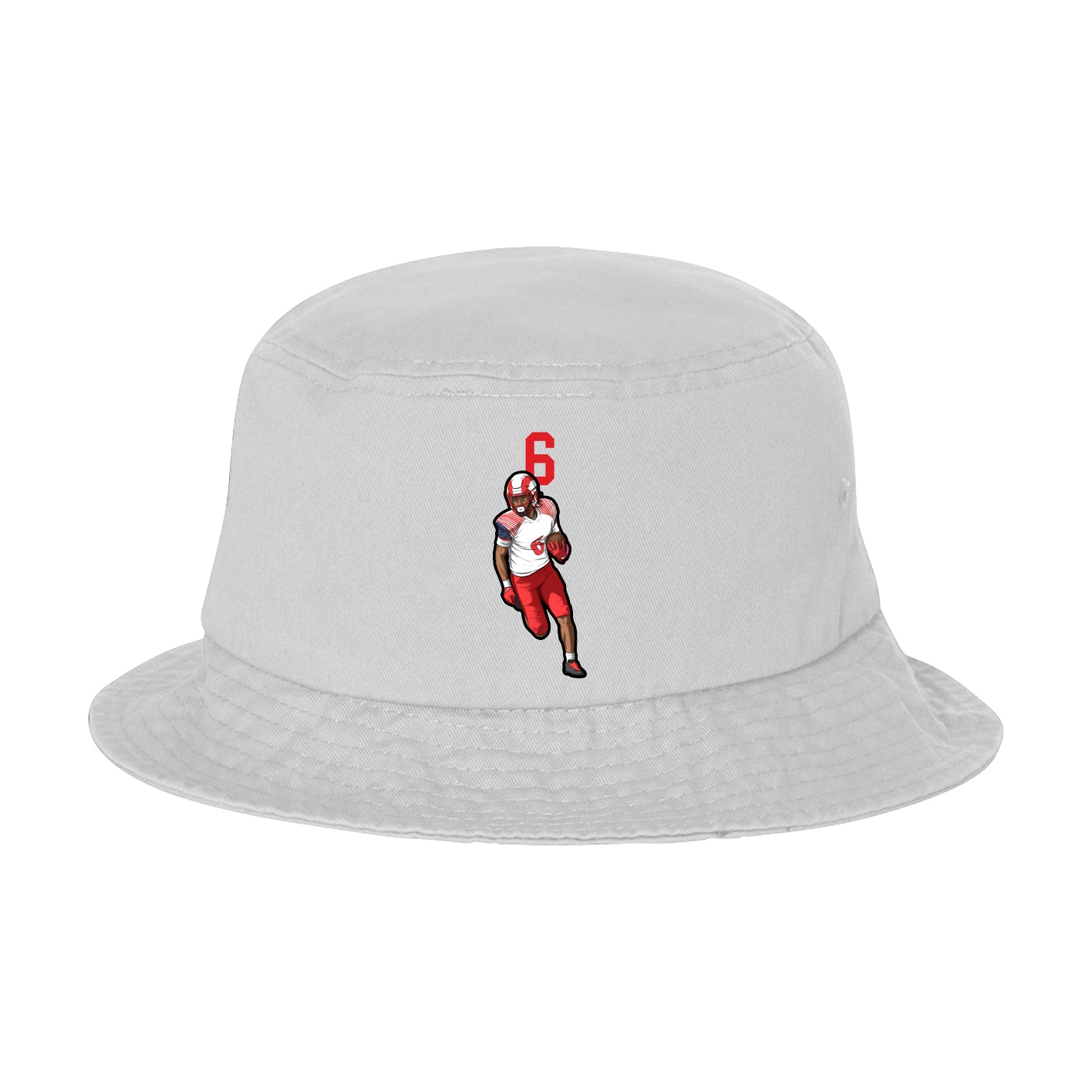 Bucket Cap — Number Top in White