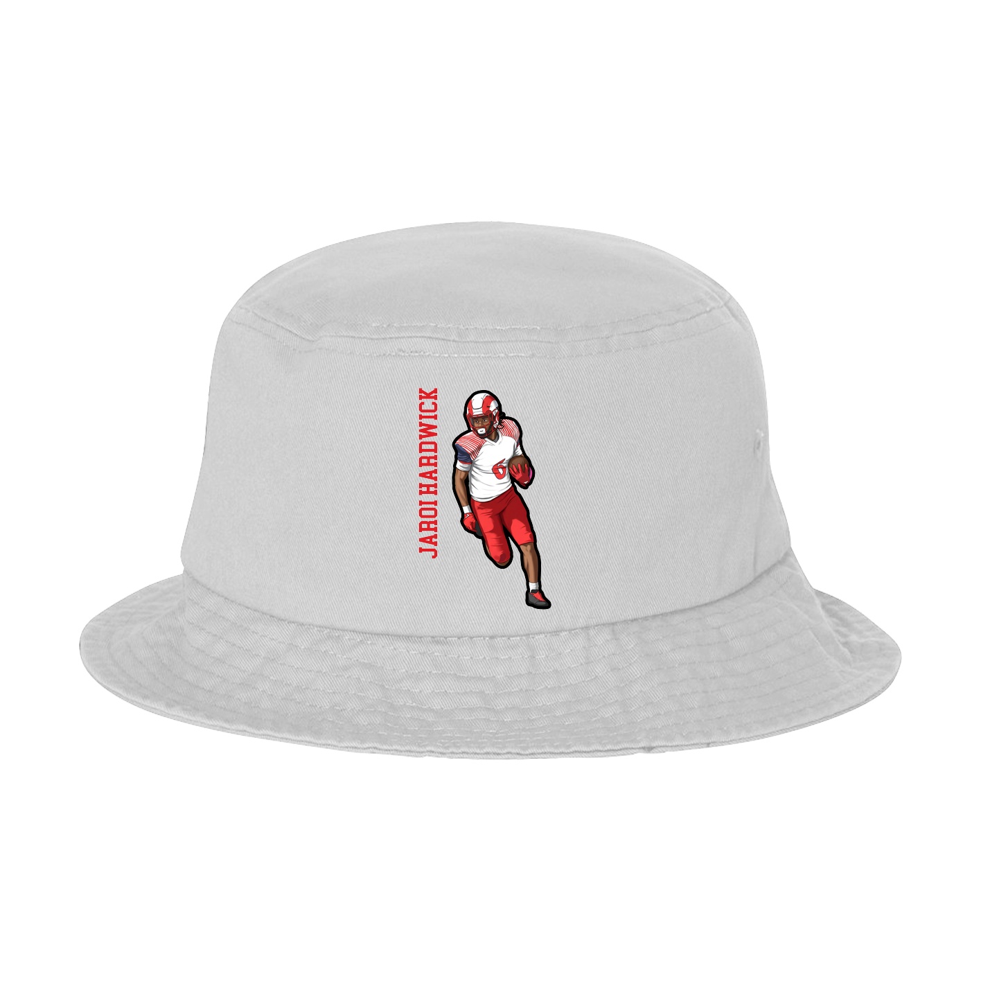 Bucket Cap — Name Vertical in White