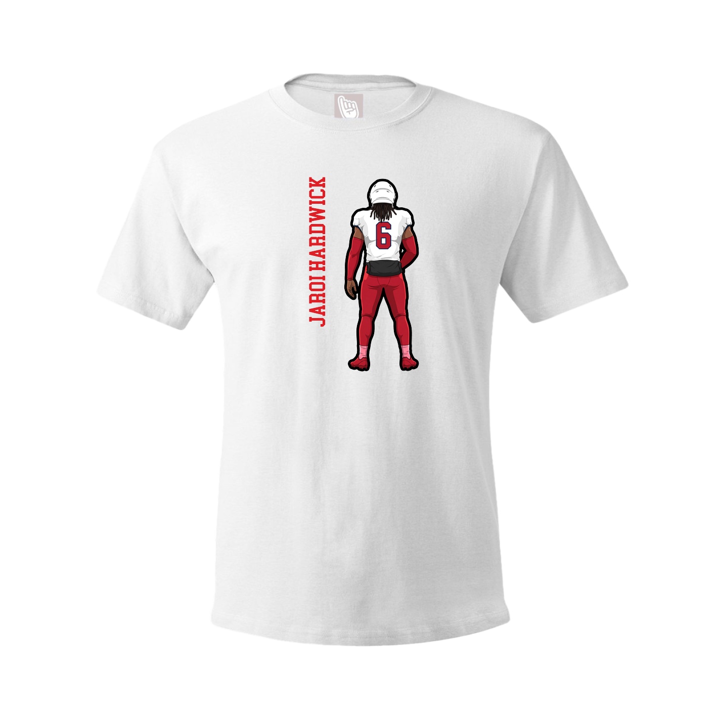 Youth Tee — Name Vertical in White