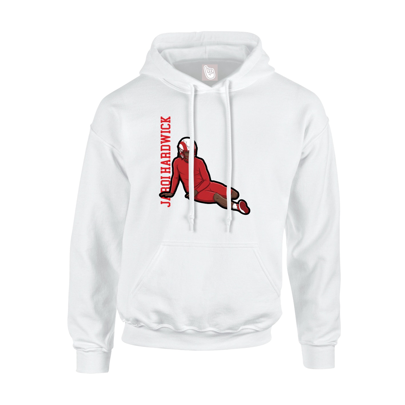 Youth Hoodie — Name Vertical in White