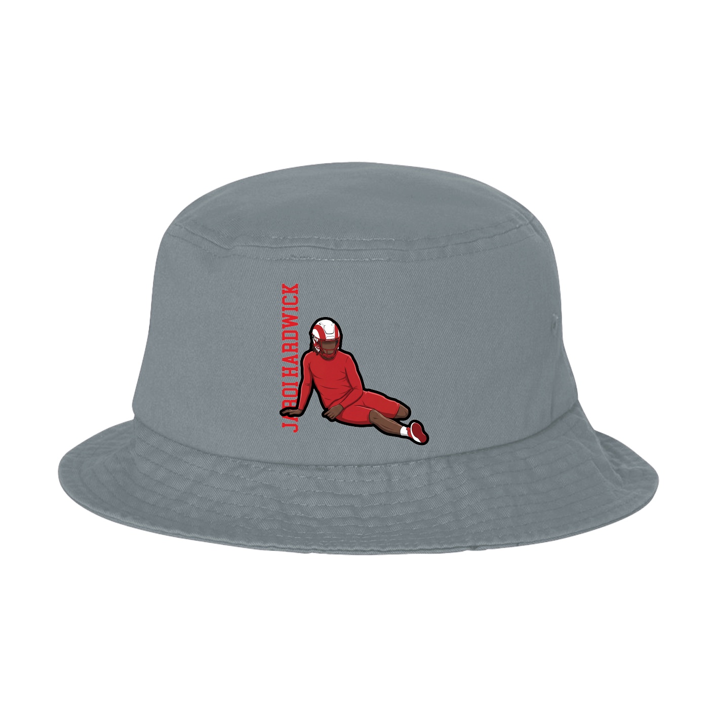 Bucket Cap — Name Vertical in Grey