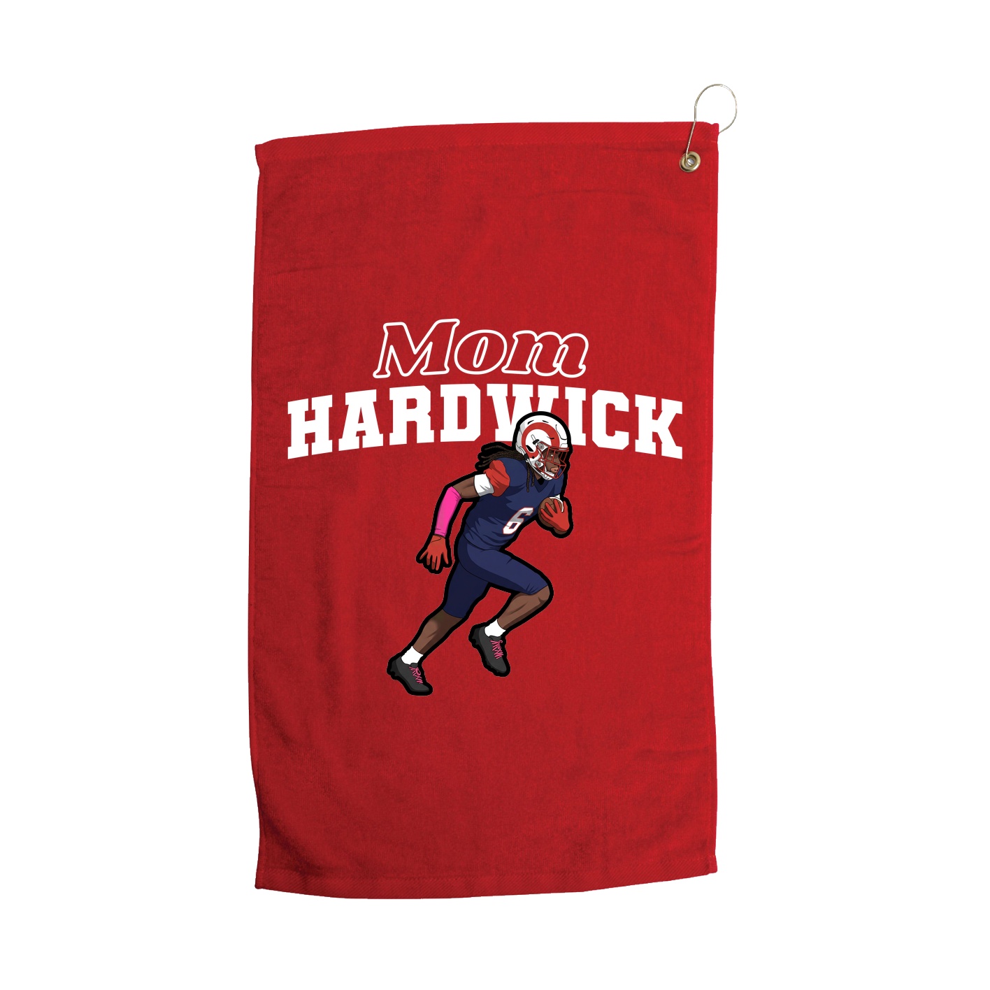 Golf Towel — Mothers Day Block in Red