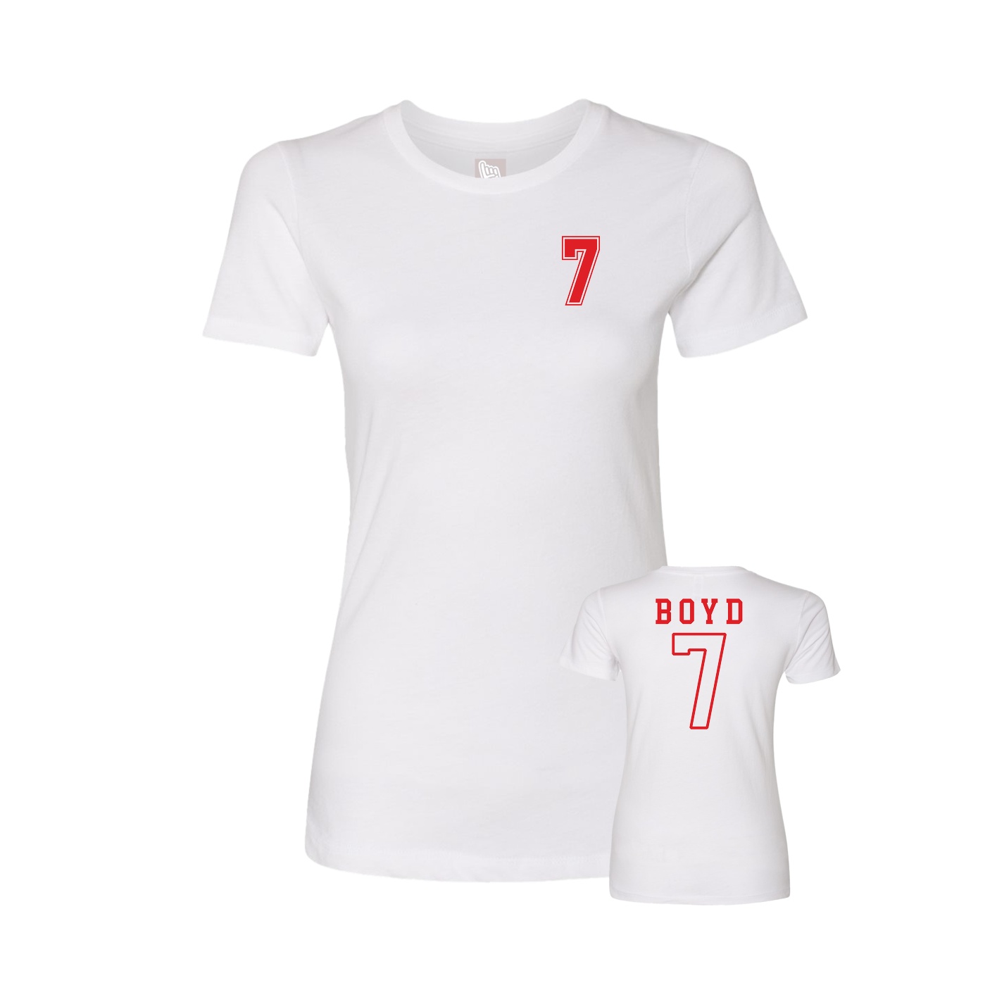 Womens Tee — Chest Back in White