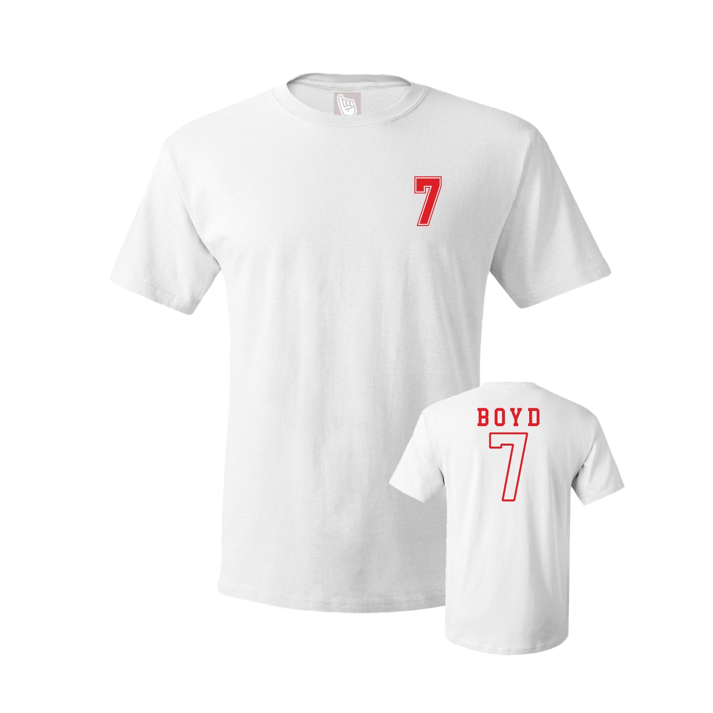 Youth Tee — Chest Back in White