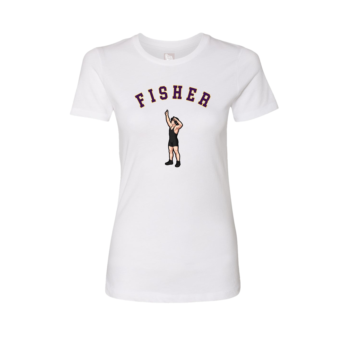 Fitted Women's Tee — Shirsey Arch in White