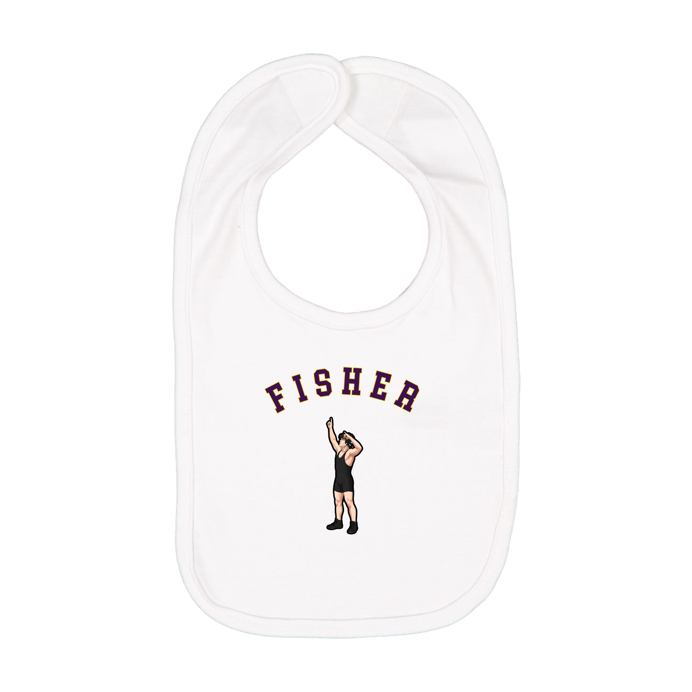 Infant Bib — Shirsey Arch in White