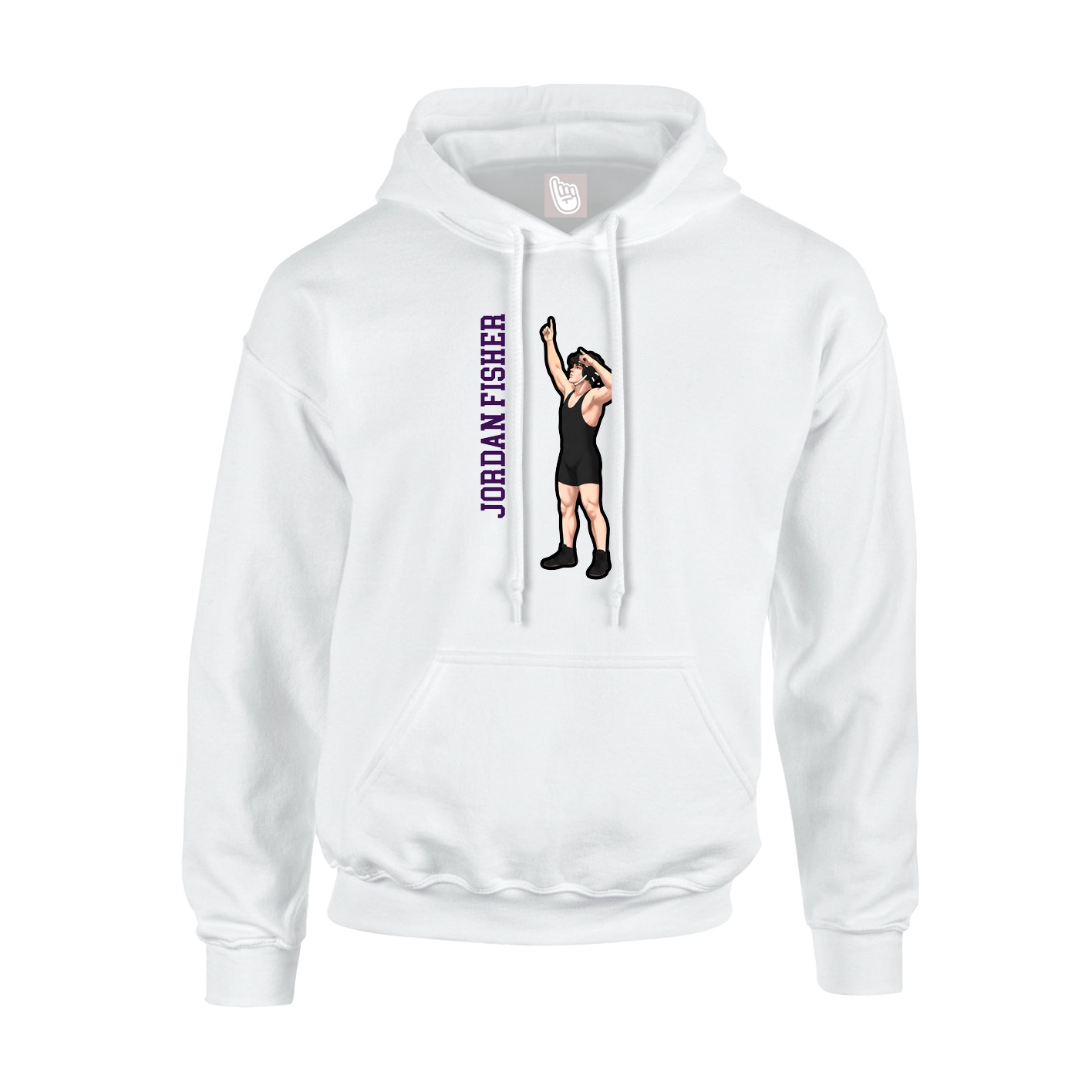 Youth Hoodie — Name Vertical in White