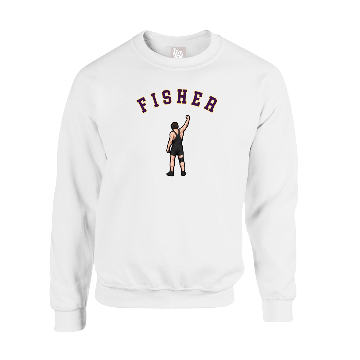 Fleece Crew — Shirsey Arch in White