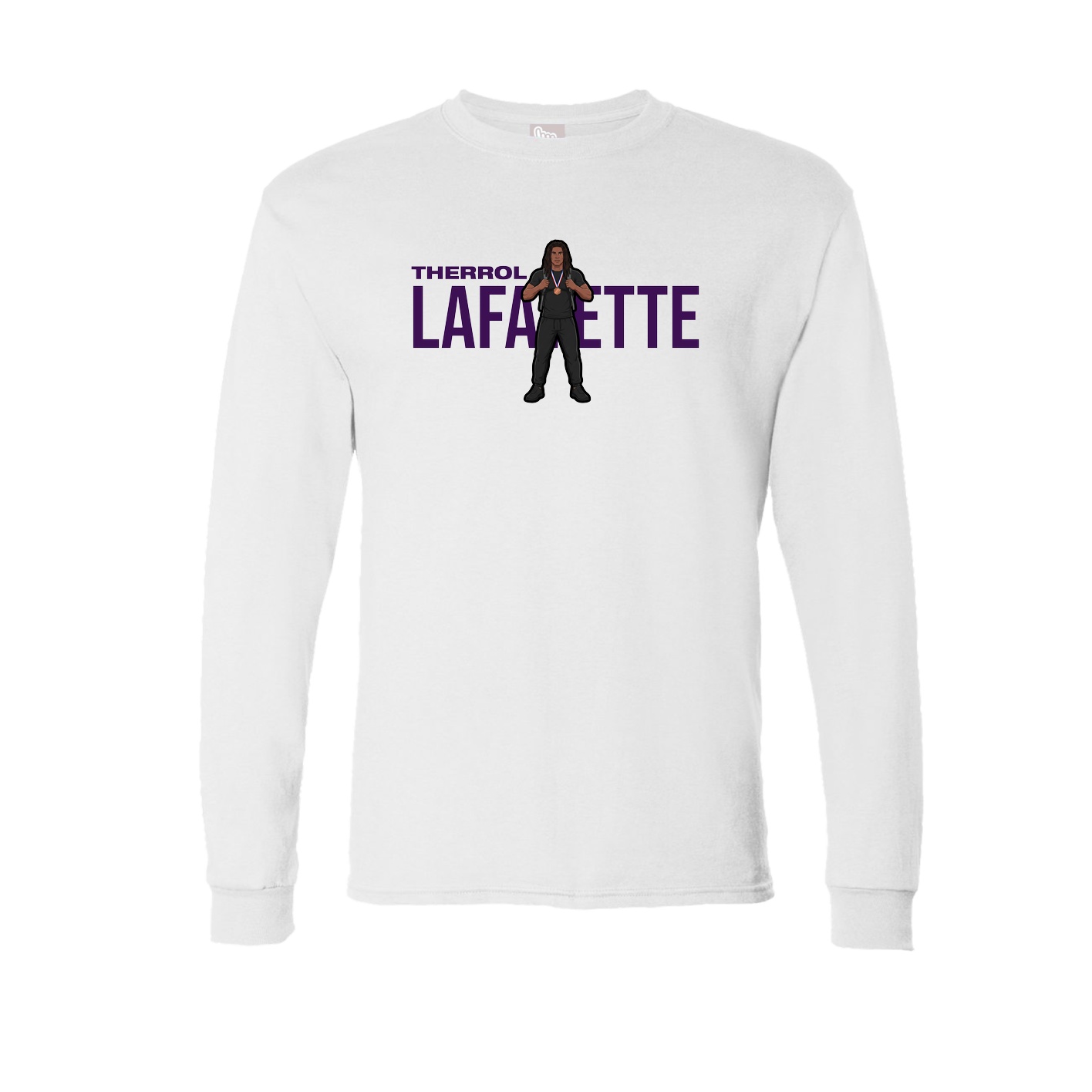 Long Sleeve Tee — Player Name in White