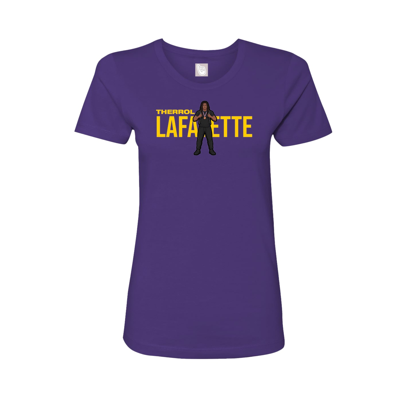 Fitted Women's Tee — Player Name in Purple