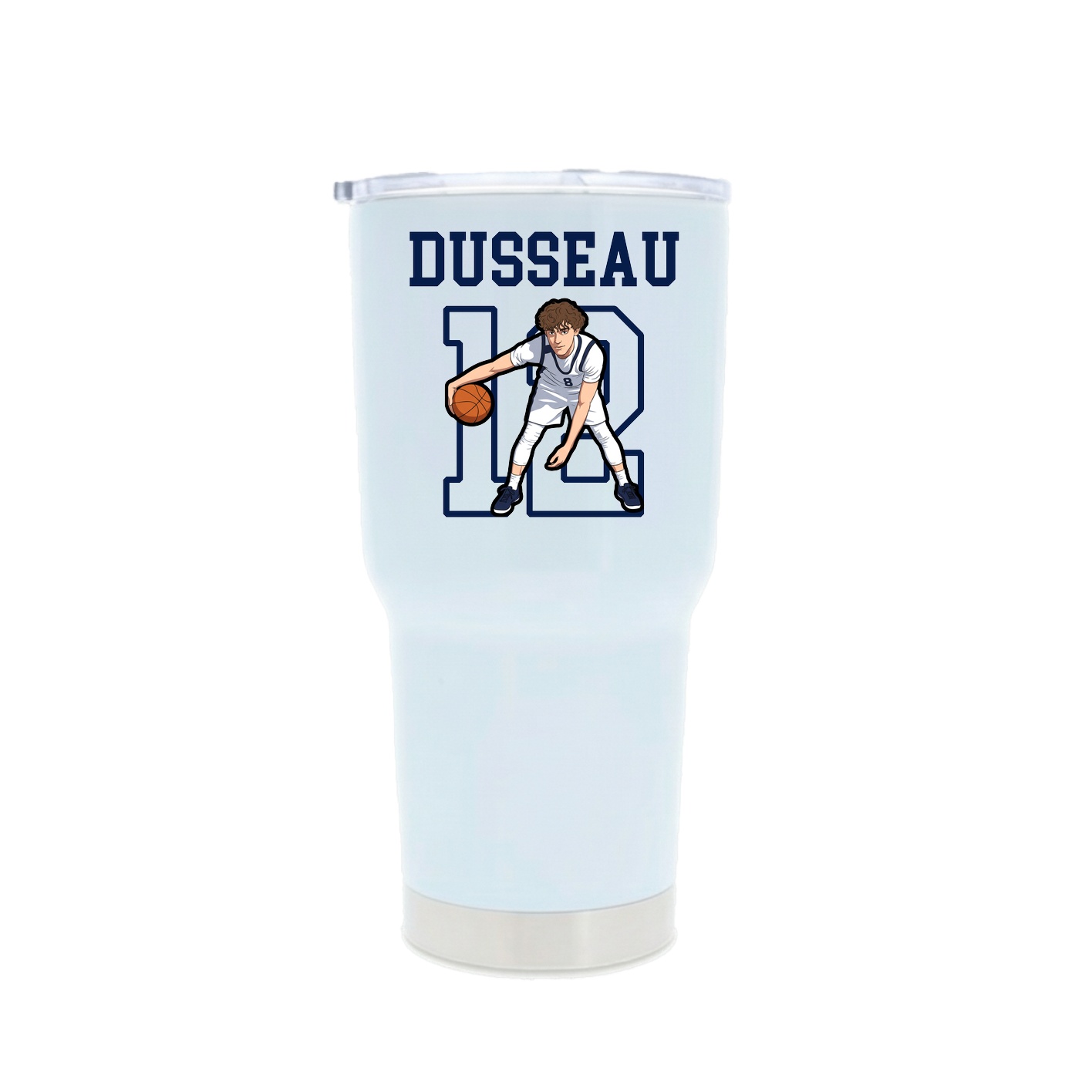 30oz Stainless Steel Tumbler — Shirsey in White